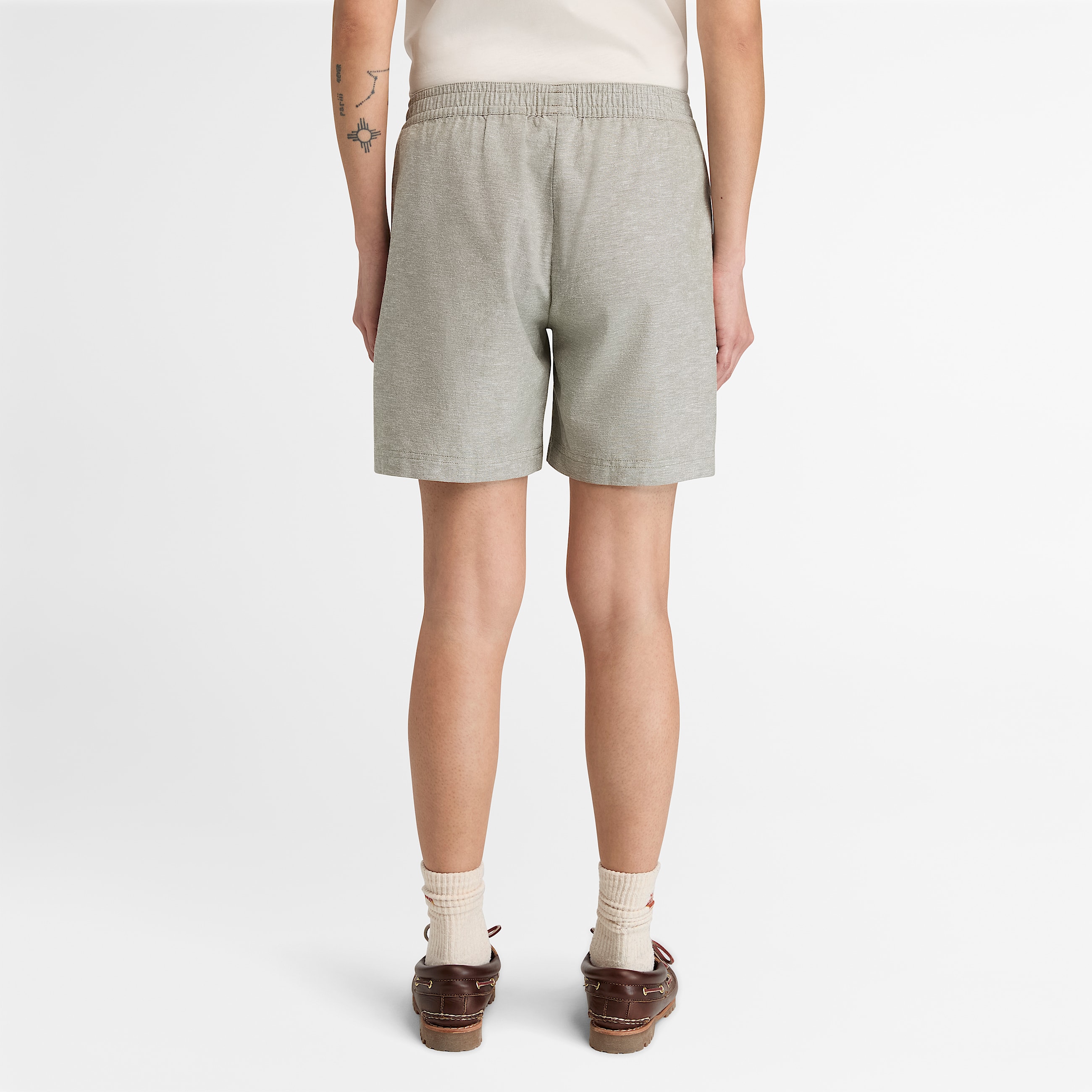 Linen Blend Short for Women in Green TBL Green ALT8