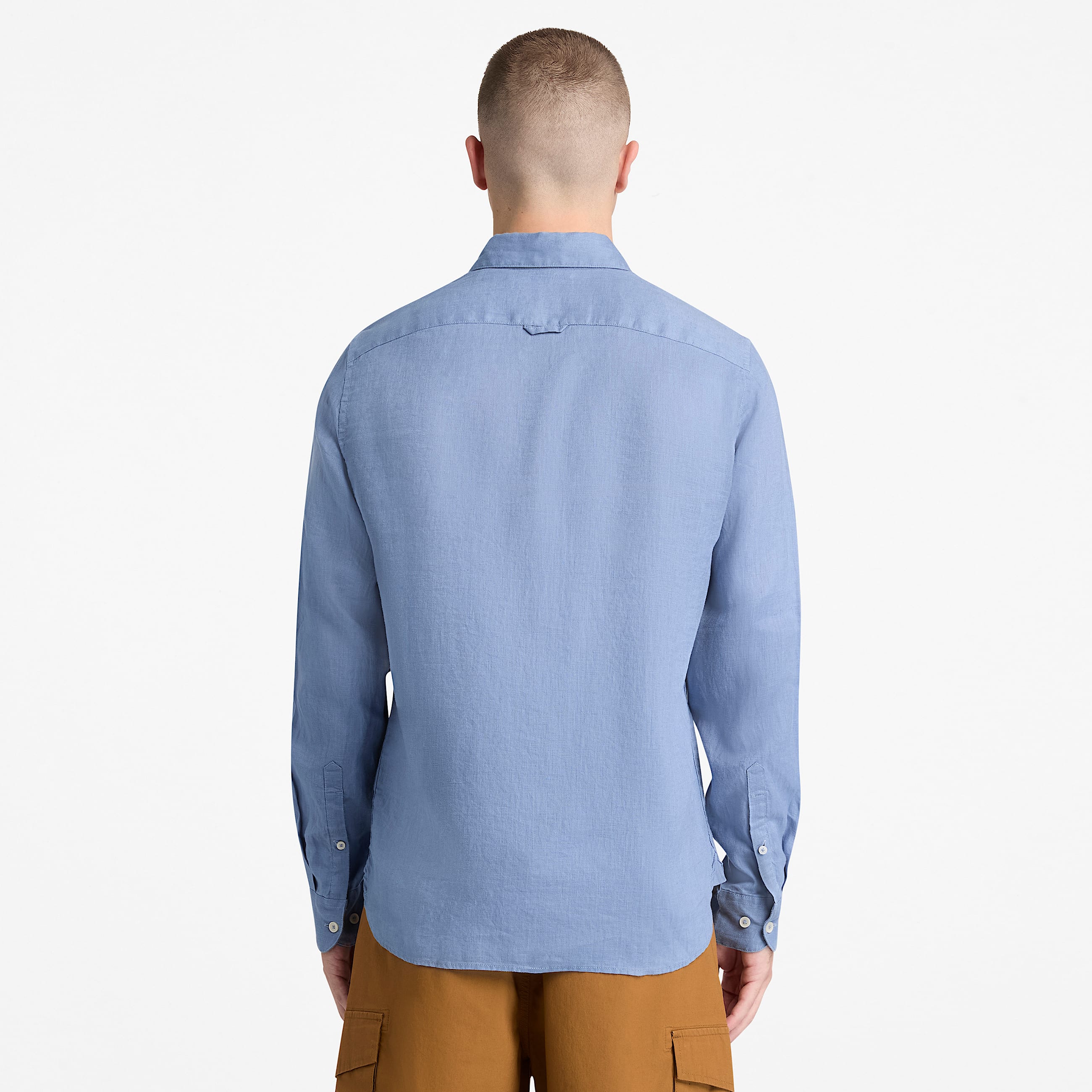 Mill Brook Linen Shirt for Men in Blue TBL Blue ALT8