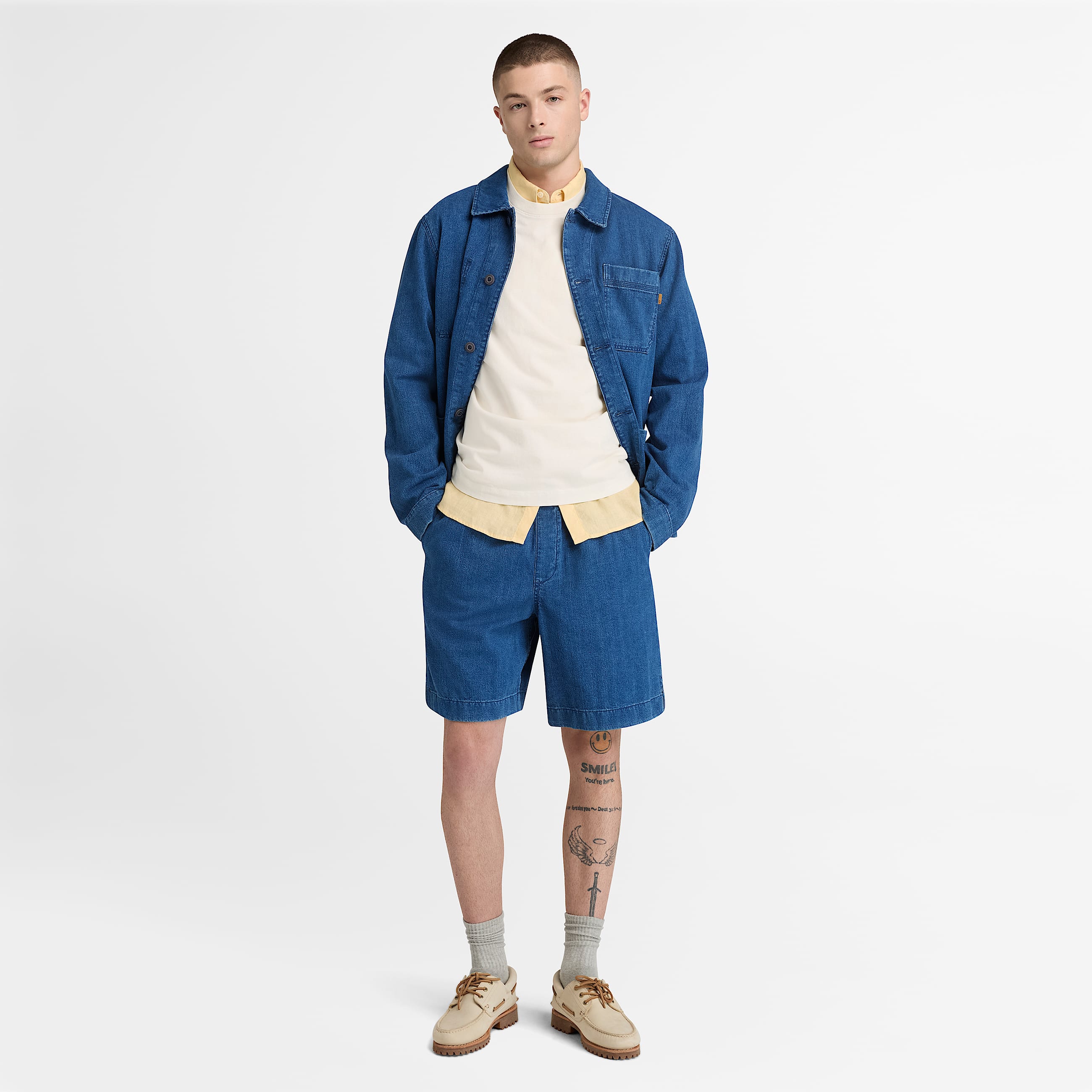 Mill Brook Linen Shirt for Men in Yellow TBL Yellow ALT2