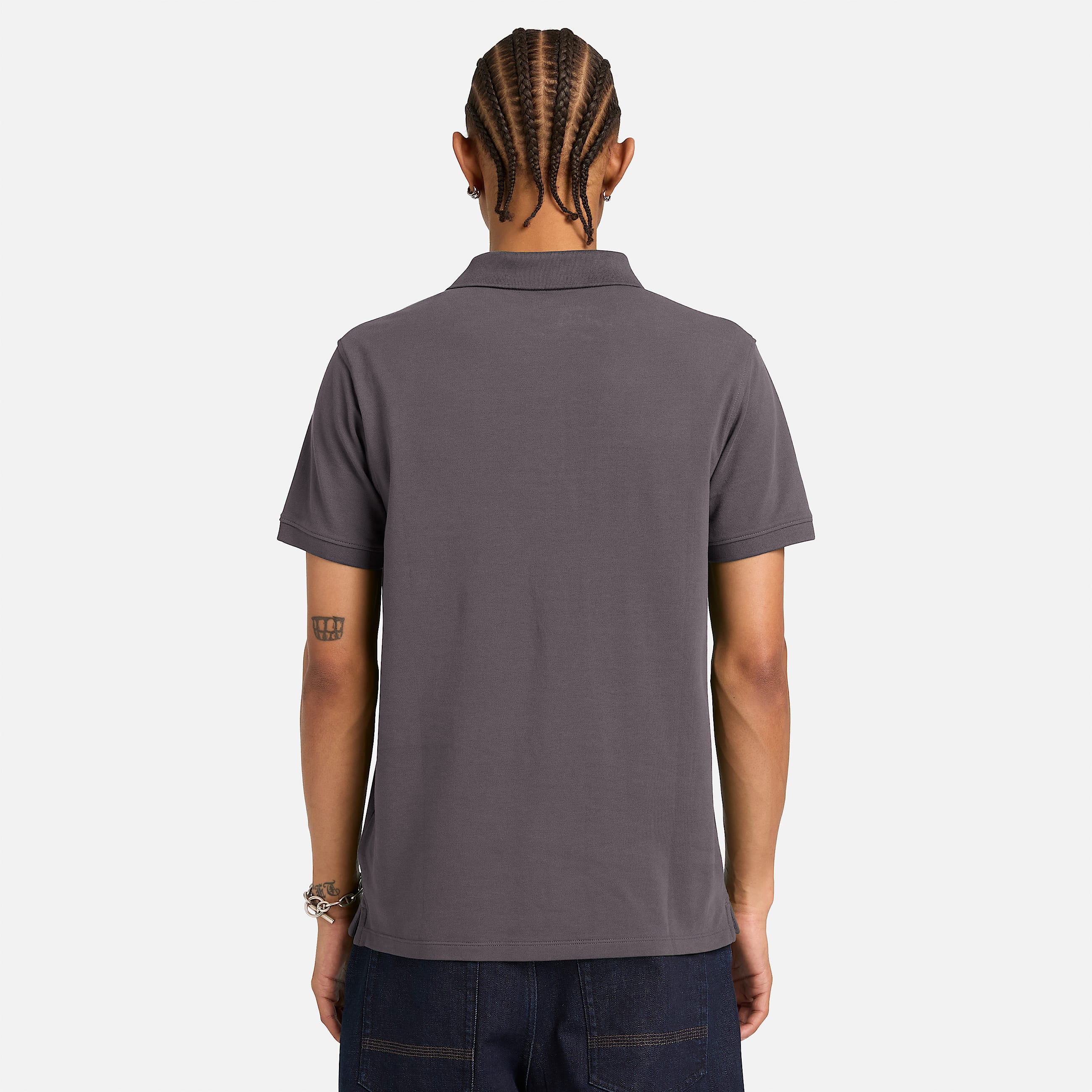 Polo elstico de manga corta Millers River para hombre en gris oscuro TBL gris ALT8