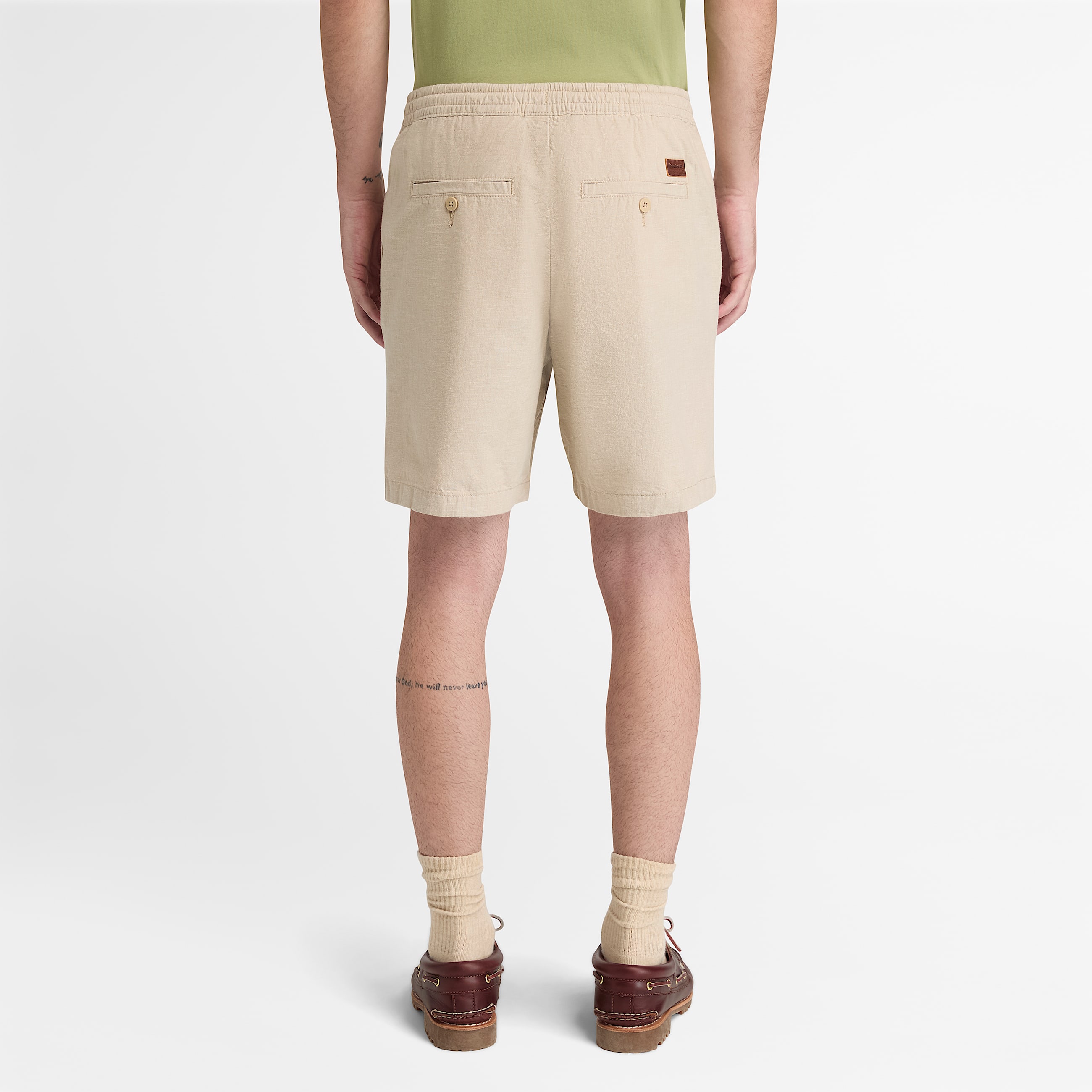 Shorts in Cotone e Lino da Uomo in beige TBL beige ALT8