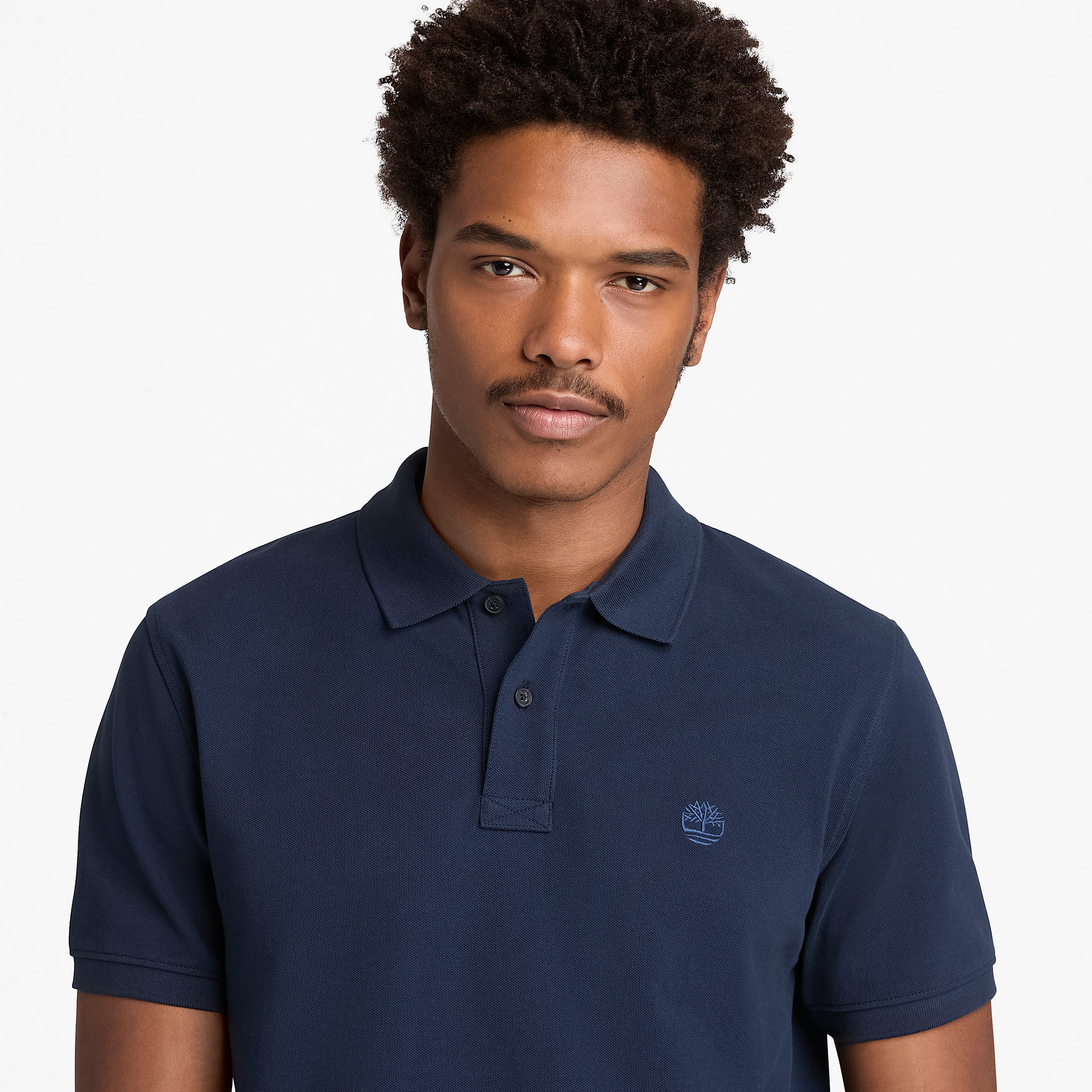 Polo en piqu  manches courtes Millers River pour homme en bleu fonc TBL bleu ALT3