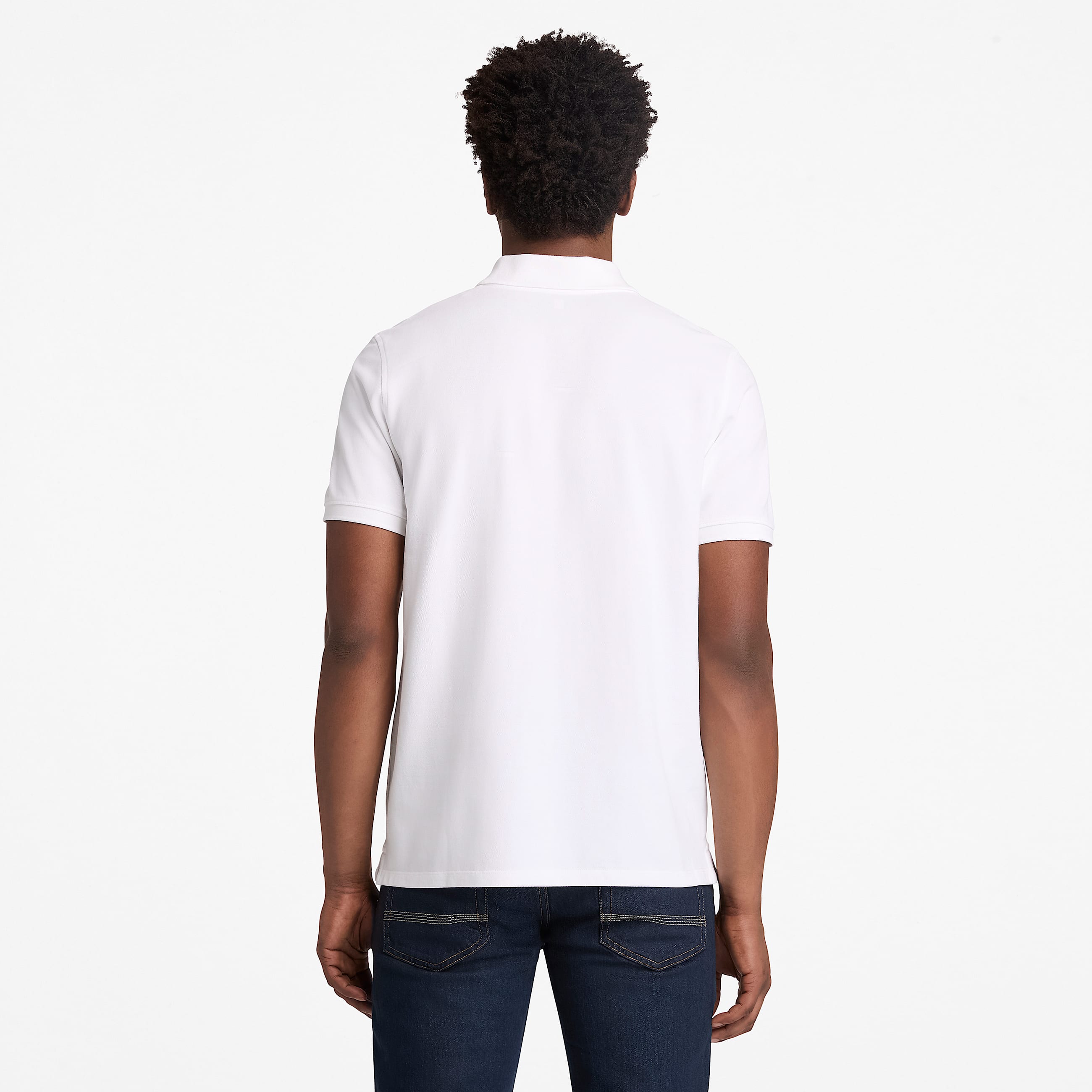 Polo en piqu  manches courtes Millers River pour homme en blanc TBL blanc ALT8