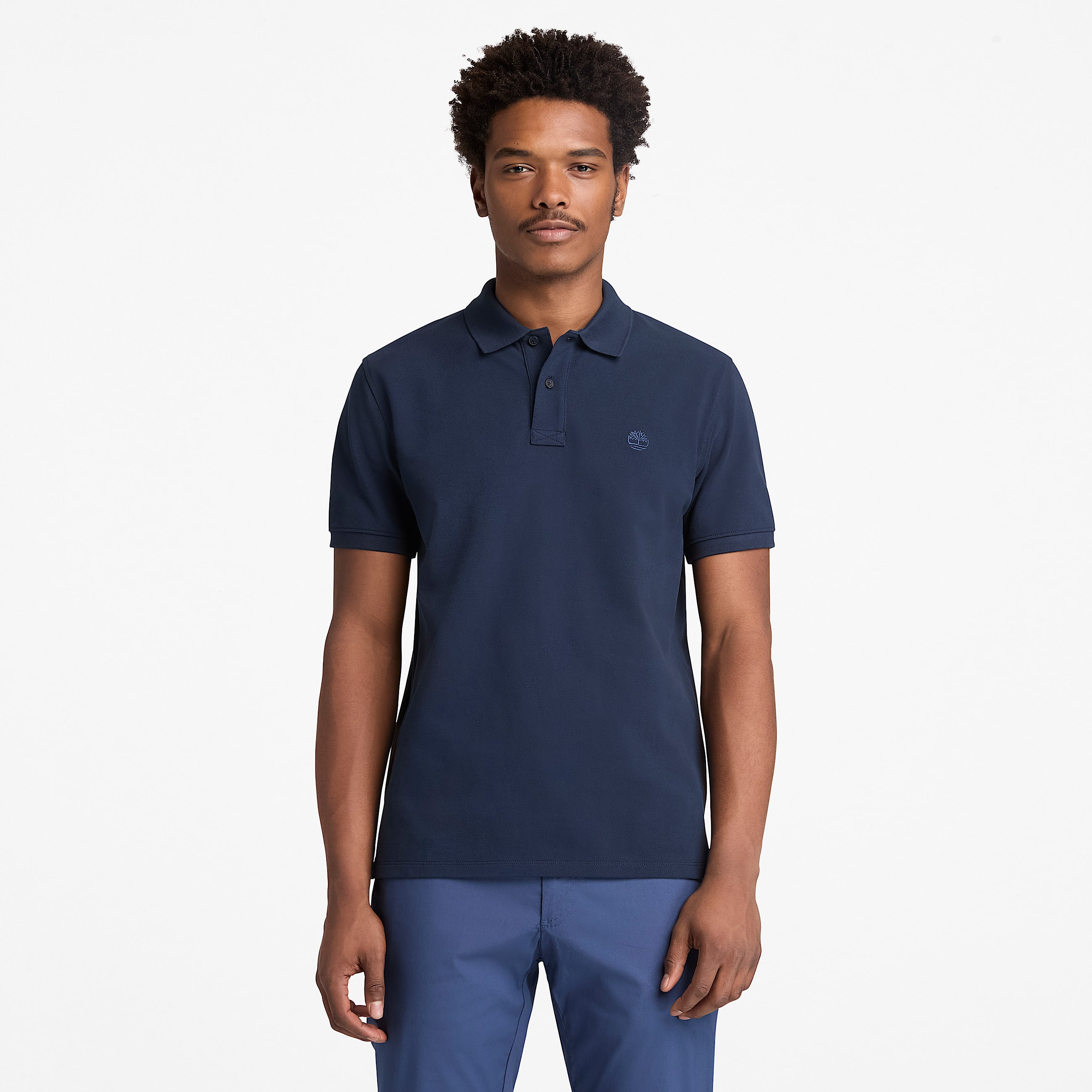 Kurzrmeliges Millers River PiquPolohemd fr Herren in Dunkelblau TBL Blau ALT1