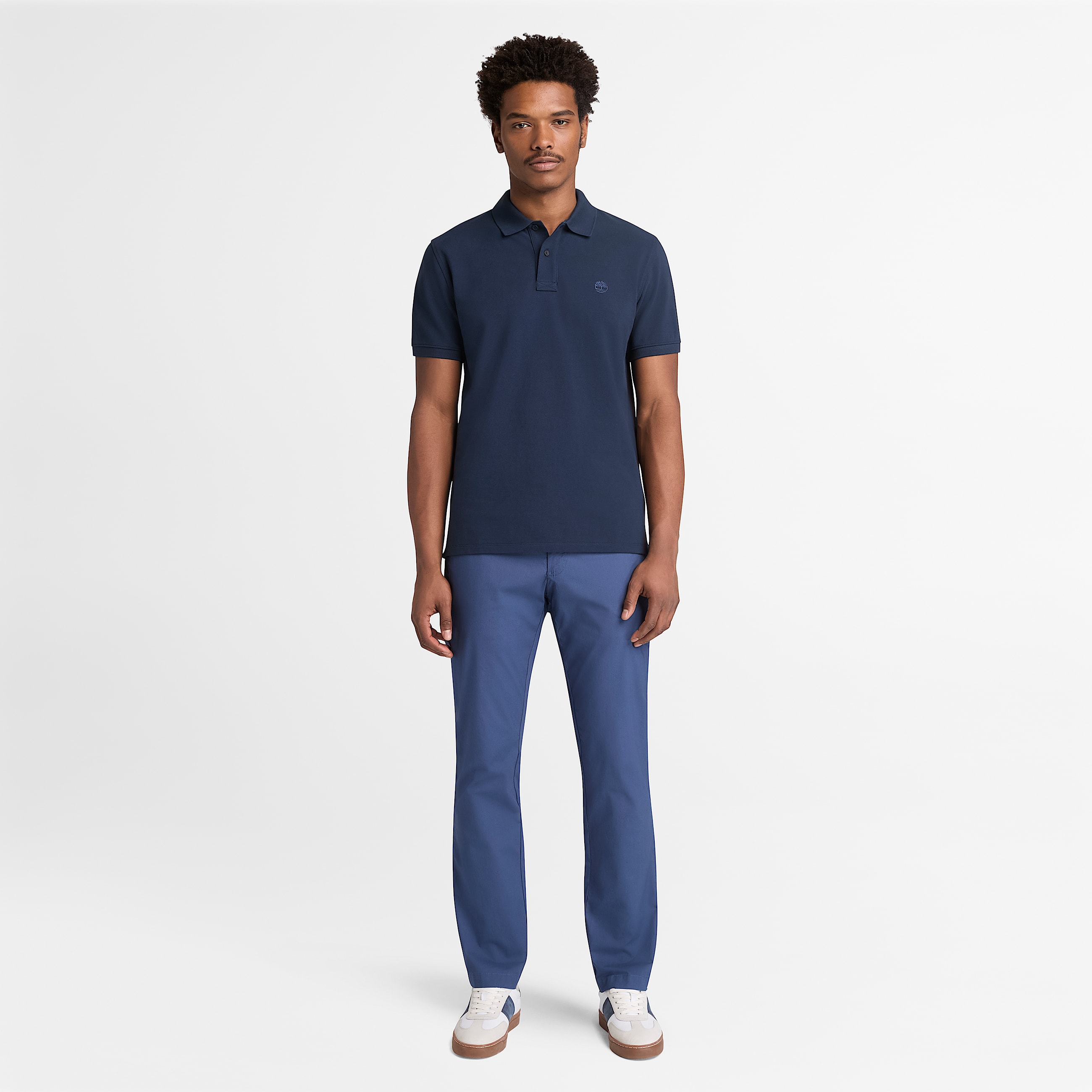 Kurzrmeliges Millers River PiquPolohemd fr Herren in Dunkelblau TBL Blau ALT2