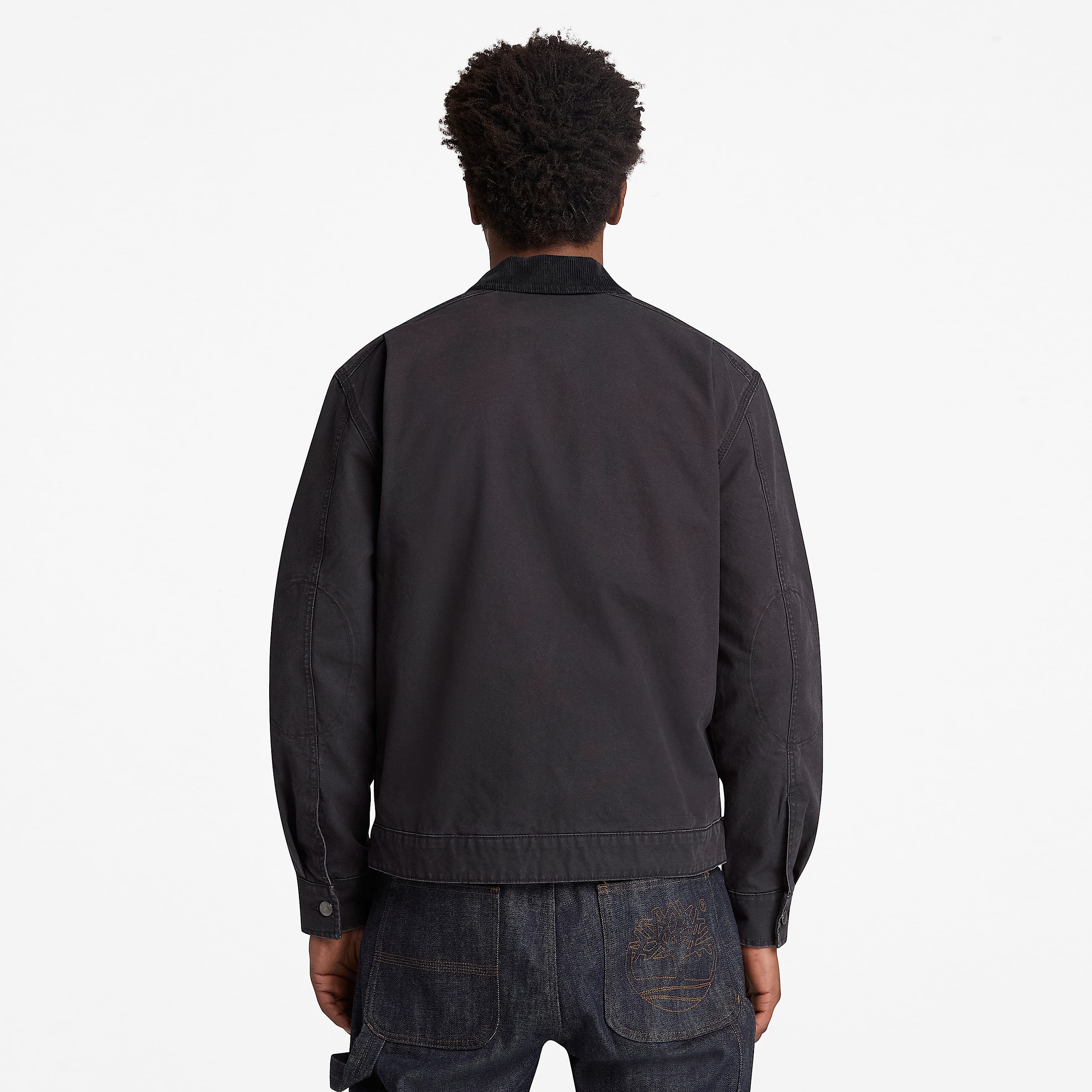 Chaqueta de lona lavada Strafford para hombre en negro TBL color negro ALT8