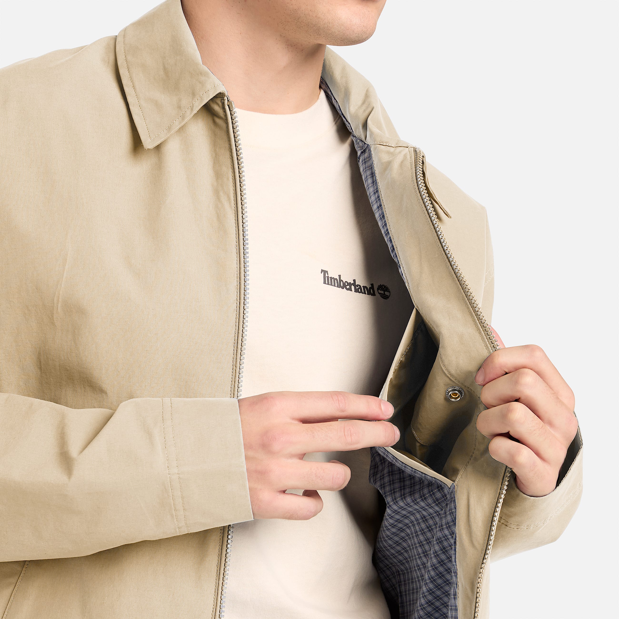 Stratham Durable Water Repellent Cotton Bomber for Men in Beige TBL Beige ALT3