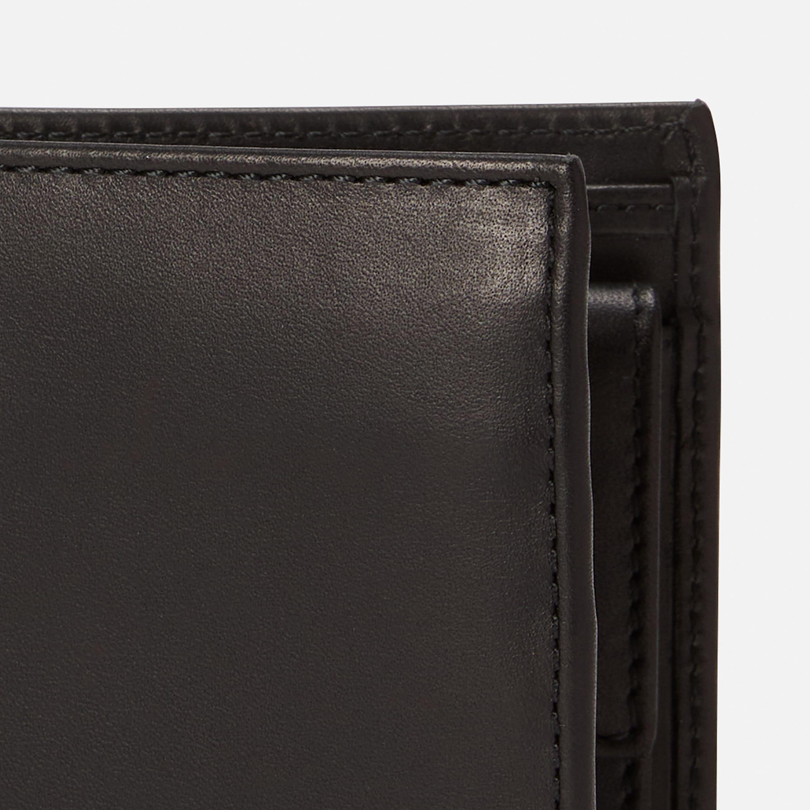 Portefeuille  deux volets avec poche  monnaie en cuir Riverton pour homme en noir TBL noir ALT3