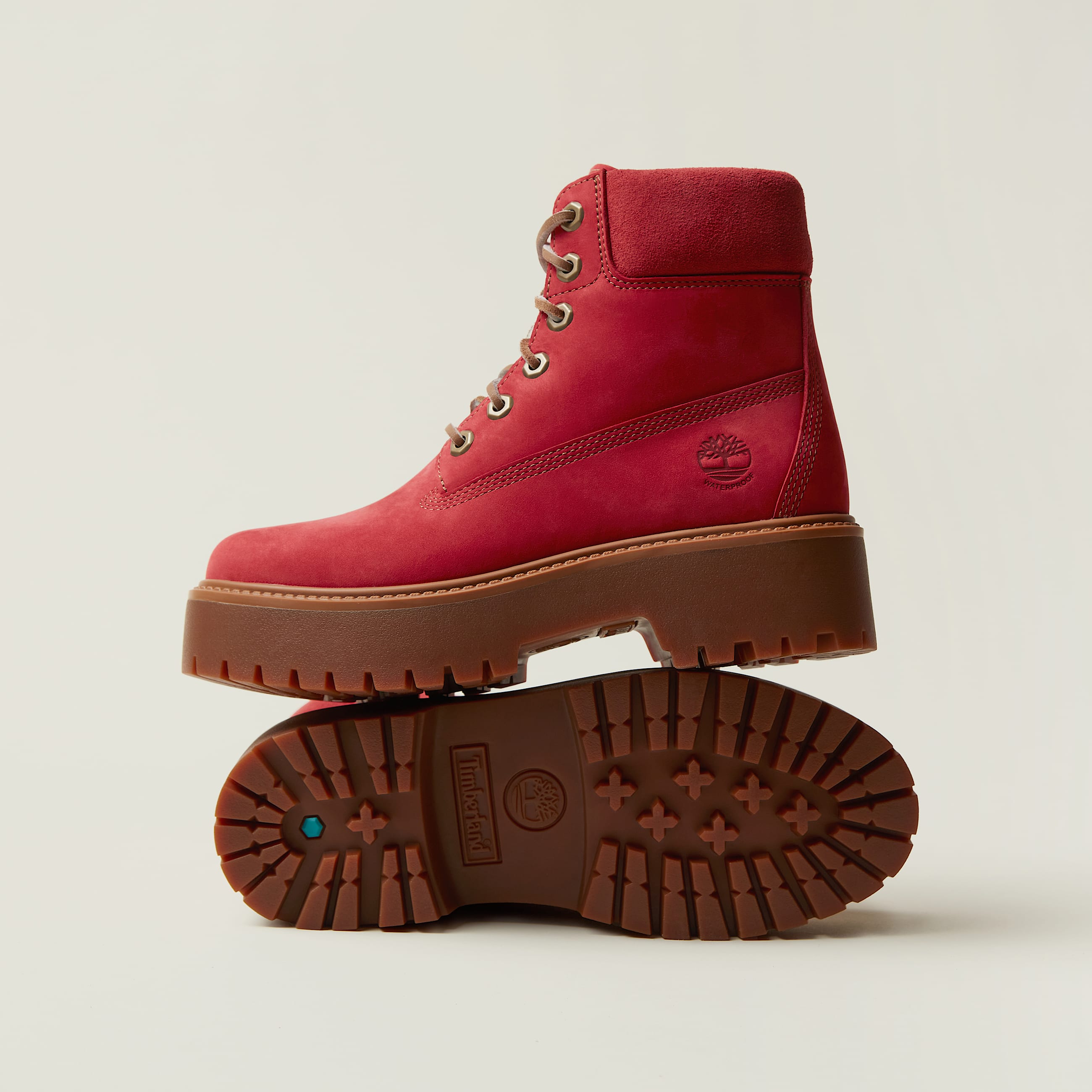 Bota Plataforma Impermevel Stone Street 6Inch para Mulher em Vermelho TBL vermelho MKTG5