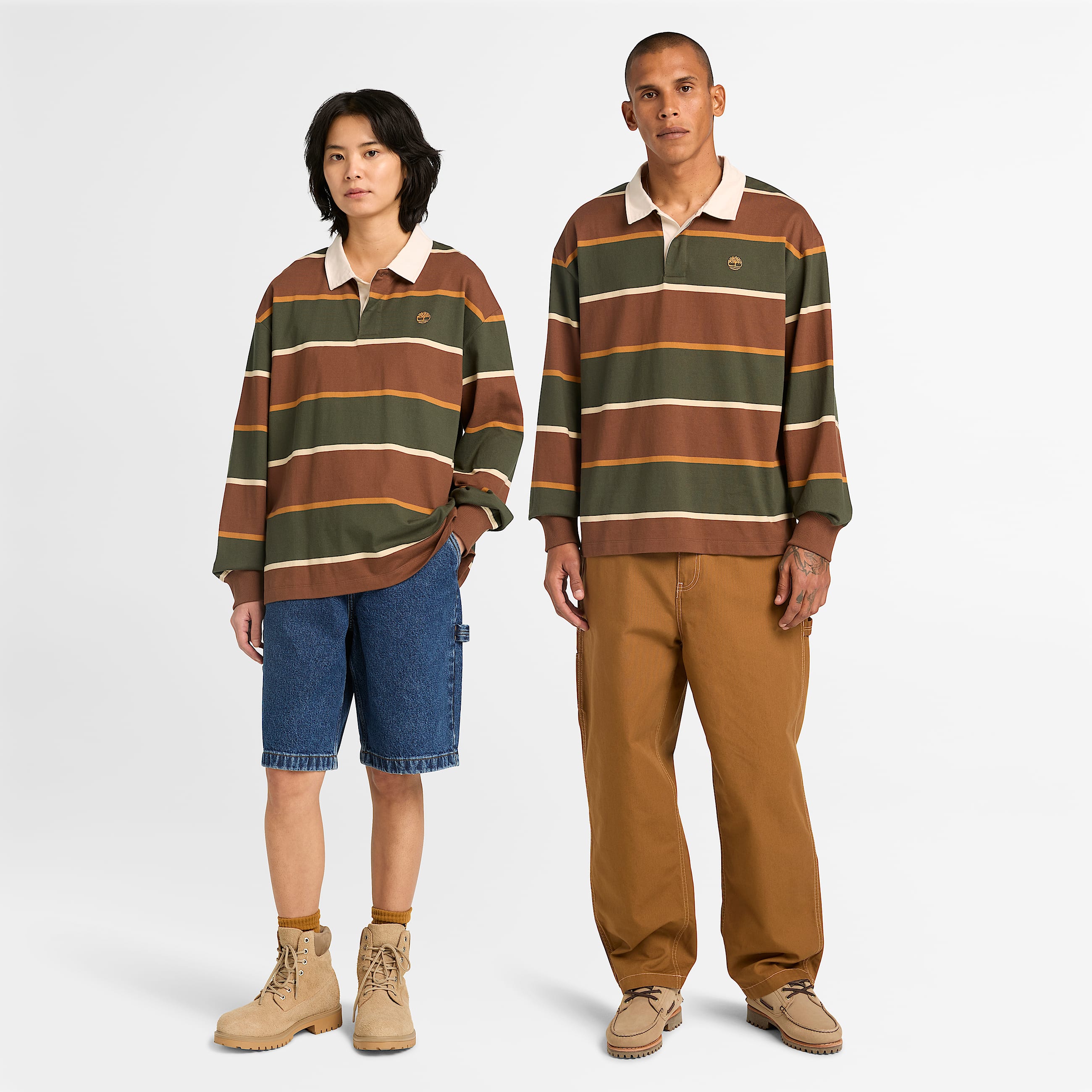 Polo de Rguebi Sem Gnero verdeescurocastanhoescuro TBL castanho ALT1