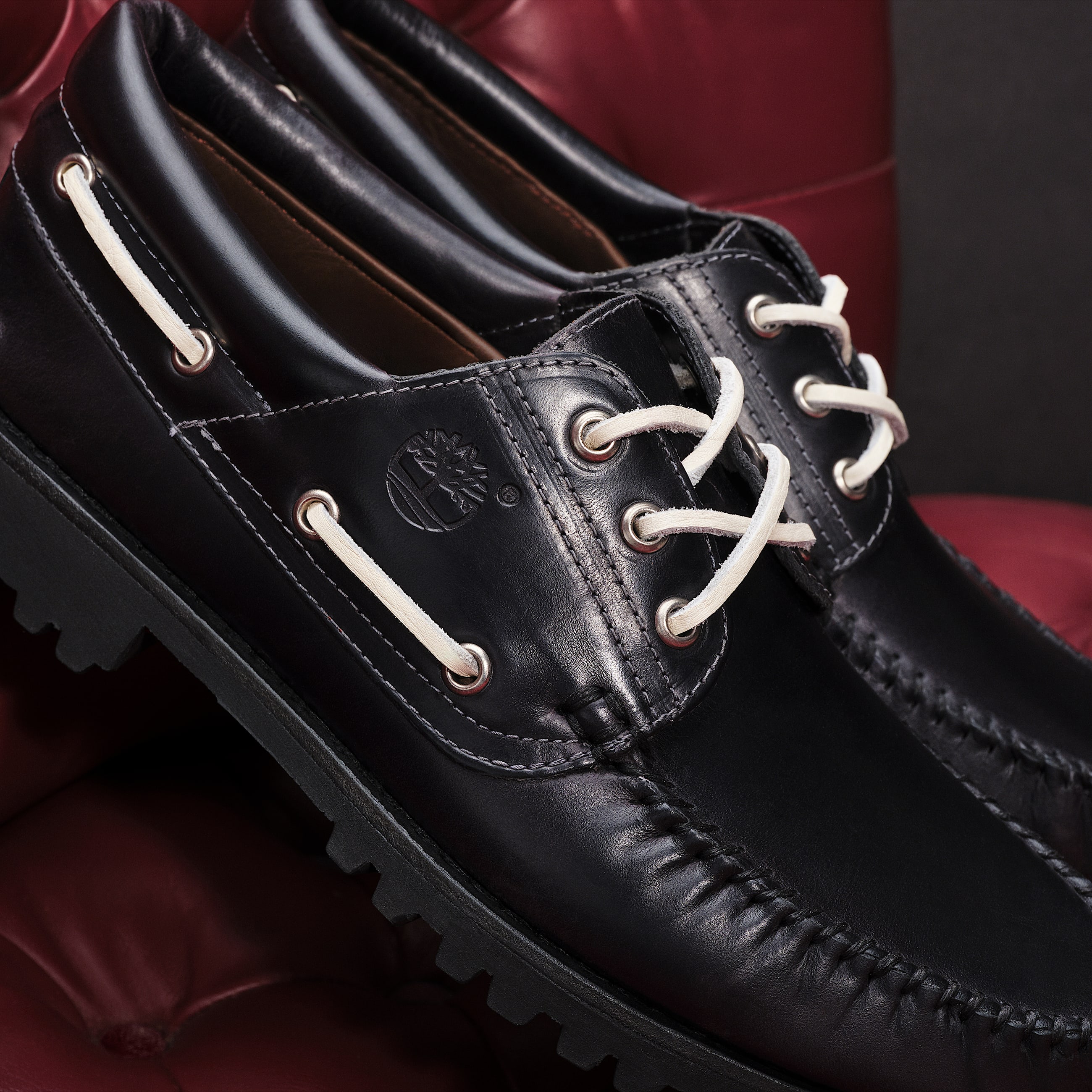 Handgenhter Timberland Road Trip 3Eye Lug Bootsschuh fr Herren in SchwarzBraun TBL Schwarz MKTG1