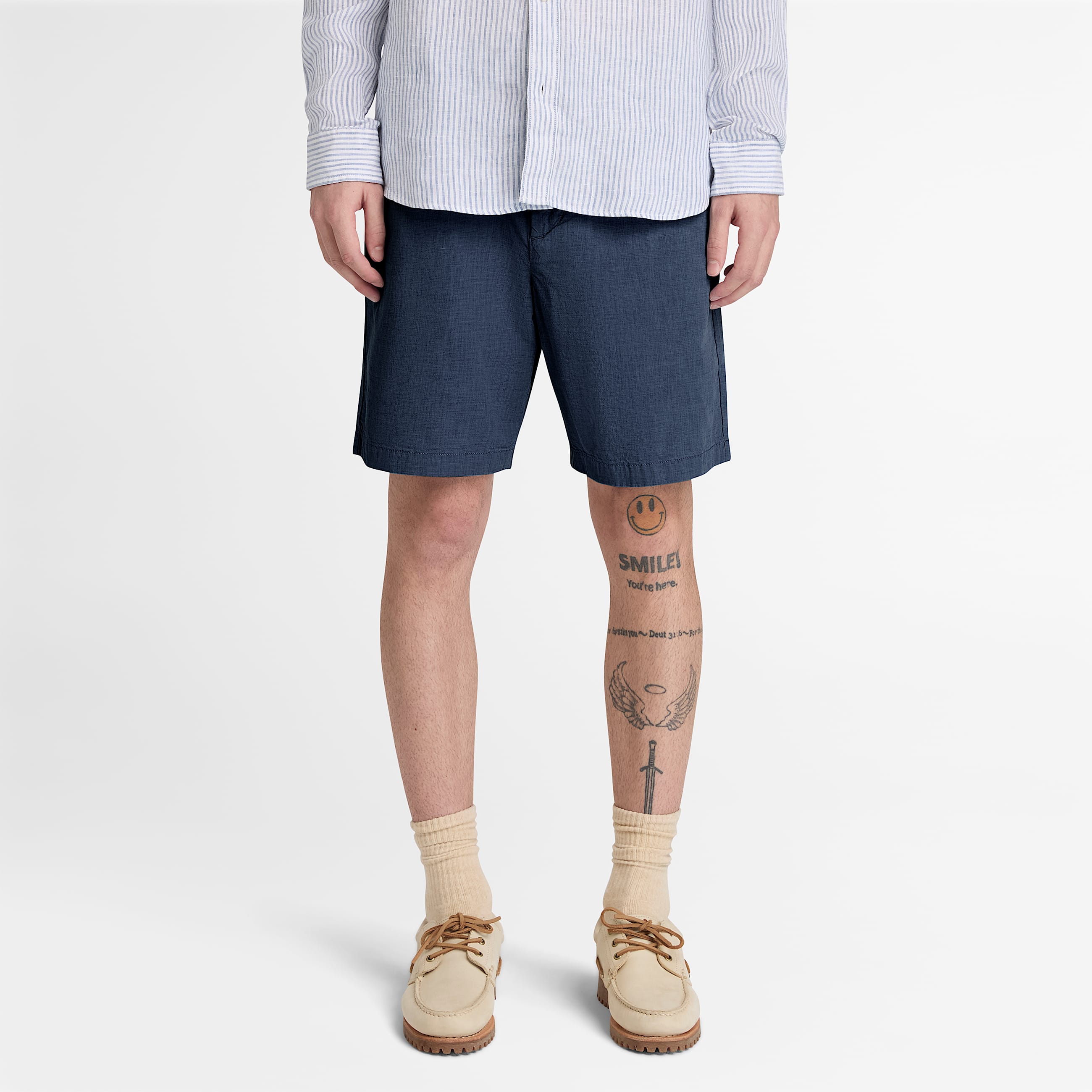 Claremont Cotton Short for Men in Dark Blue TBL Blue ALT1