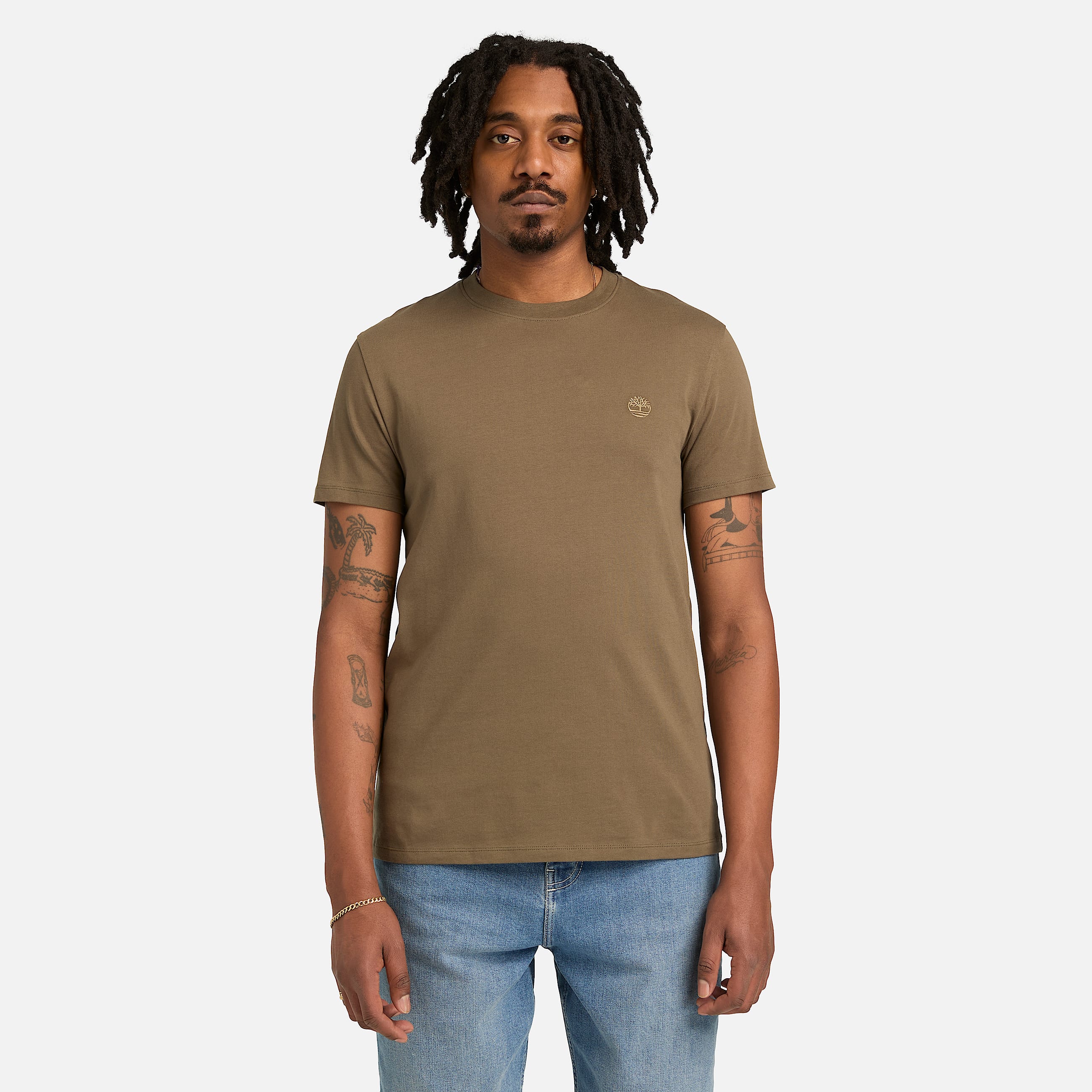 Dunstan River KurzarmTShirt fr Herren in GrnBraun TBL Grn ALT1