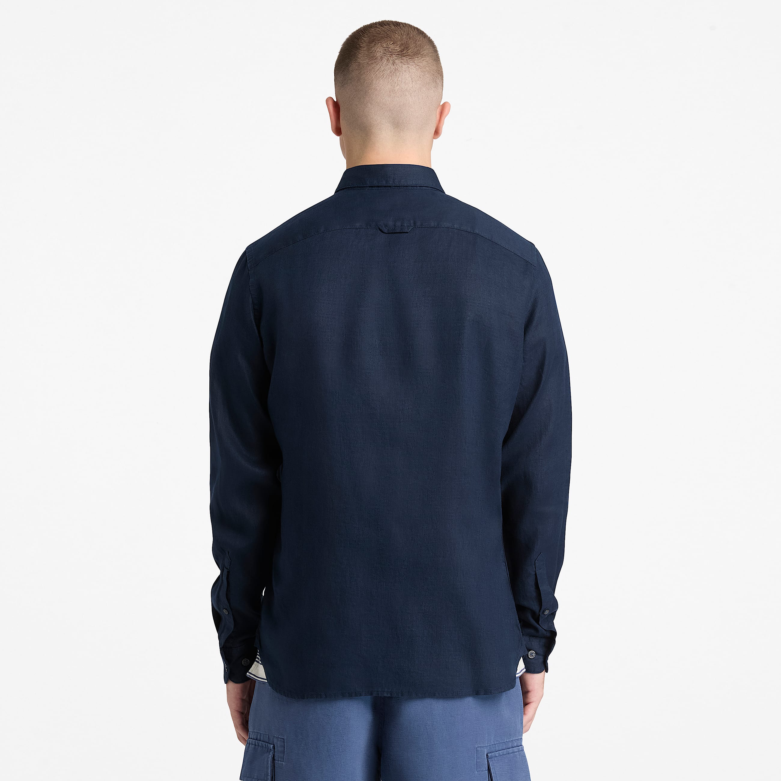 Camisa de Linho Mill Brook para Homem em azulescuro TBL azul ALT8