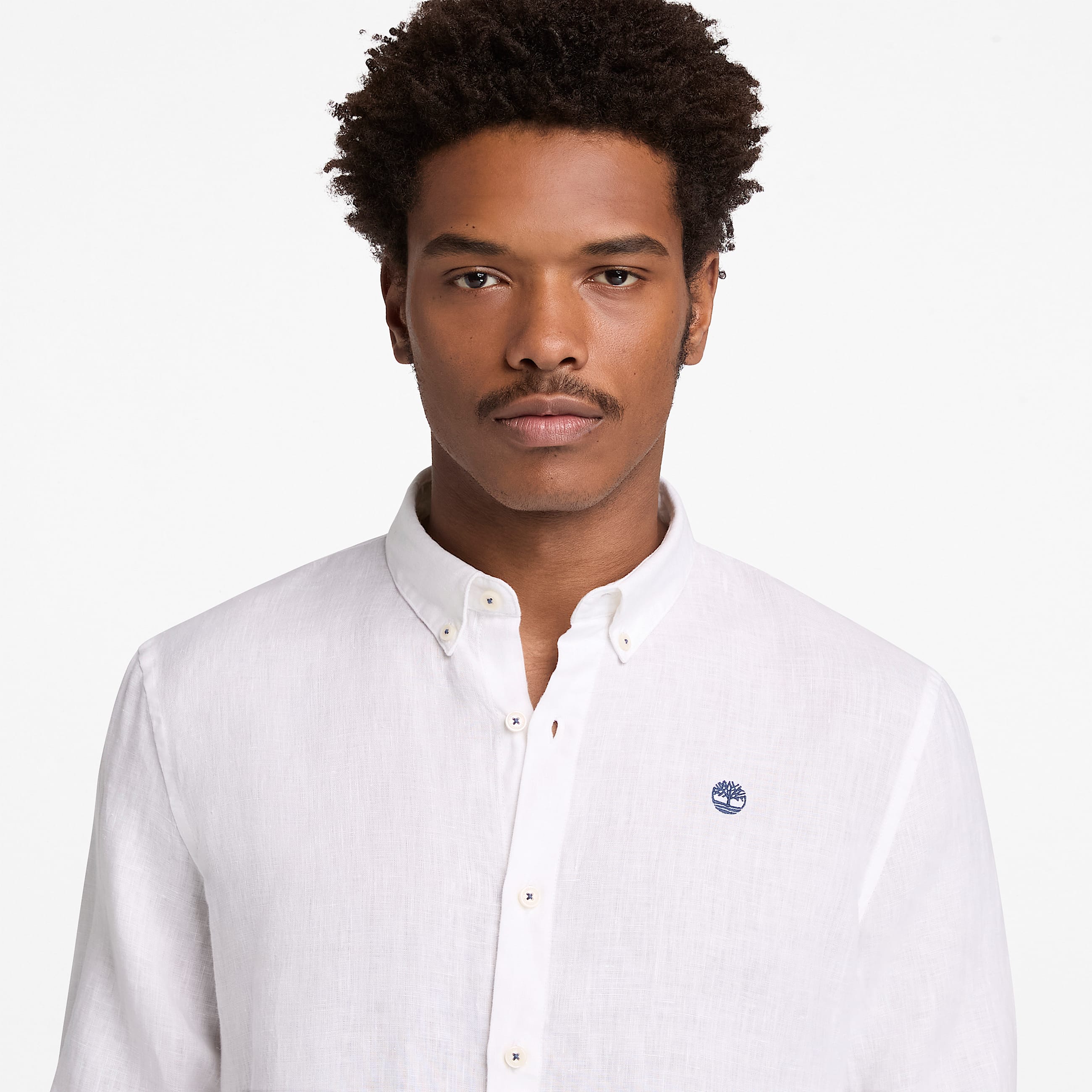 Camisa de Linho Mill Brook para Homem em branco TBL branco ALT3