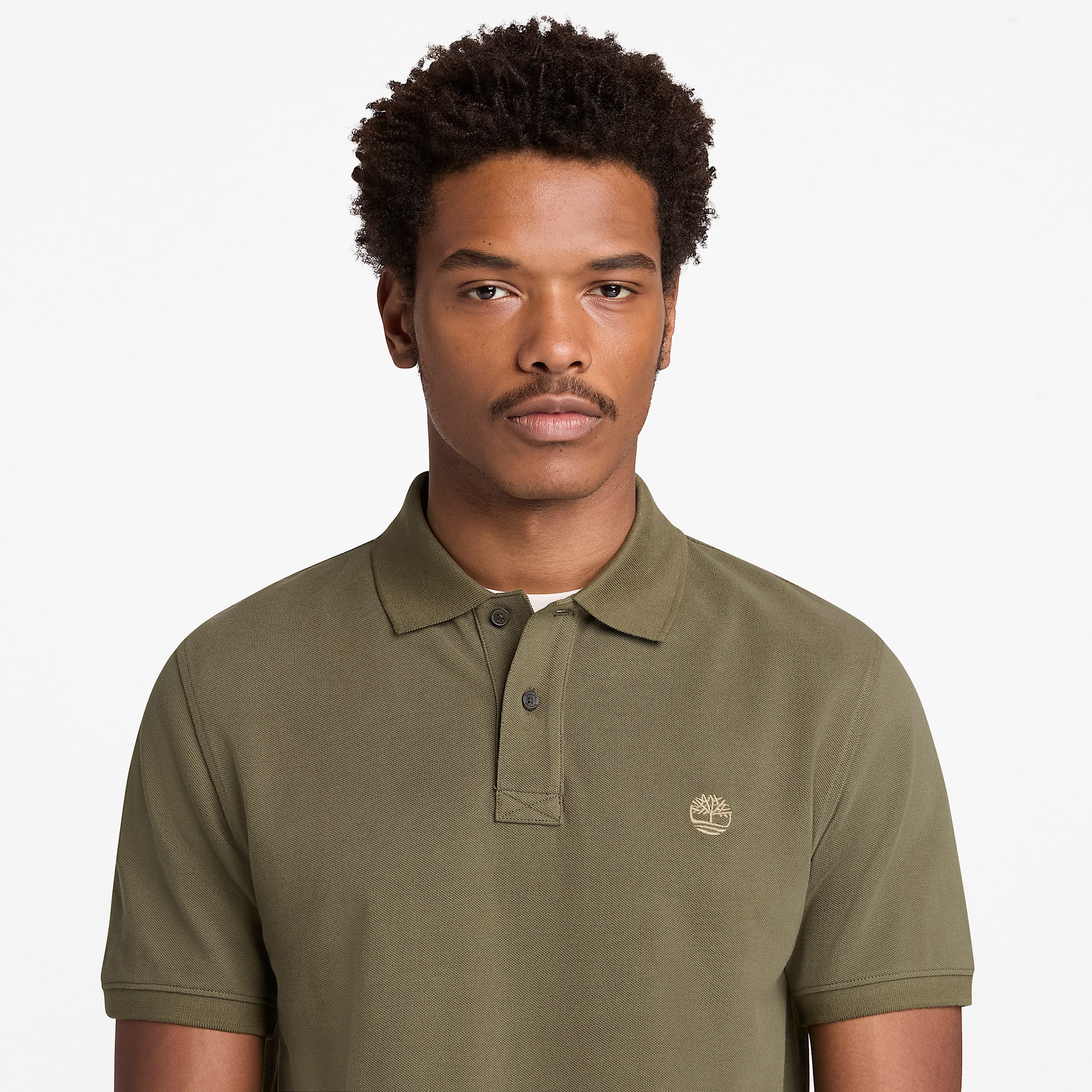 Polo in Piqu a Maniche Corte Millers River da Uomo in verde TBL verde ALT3