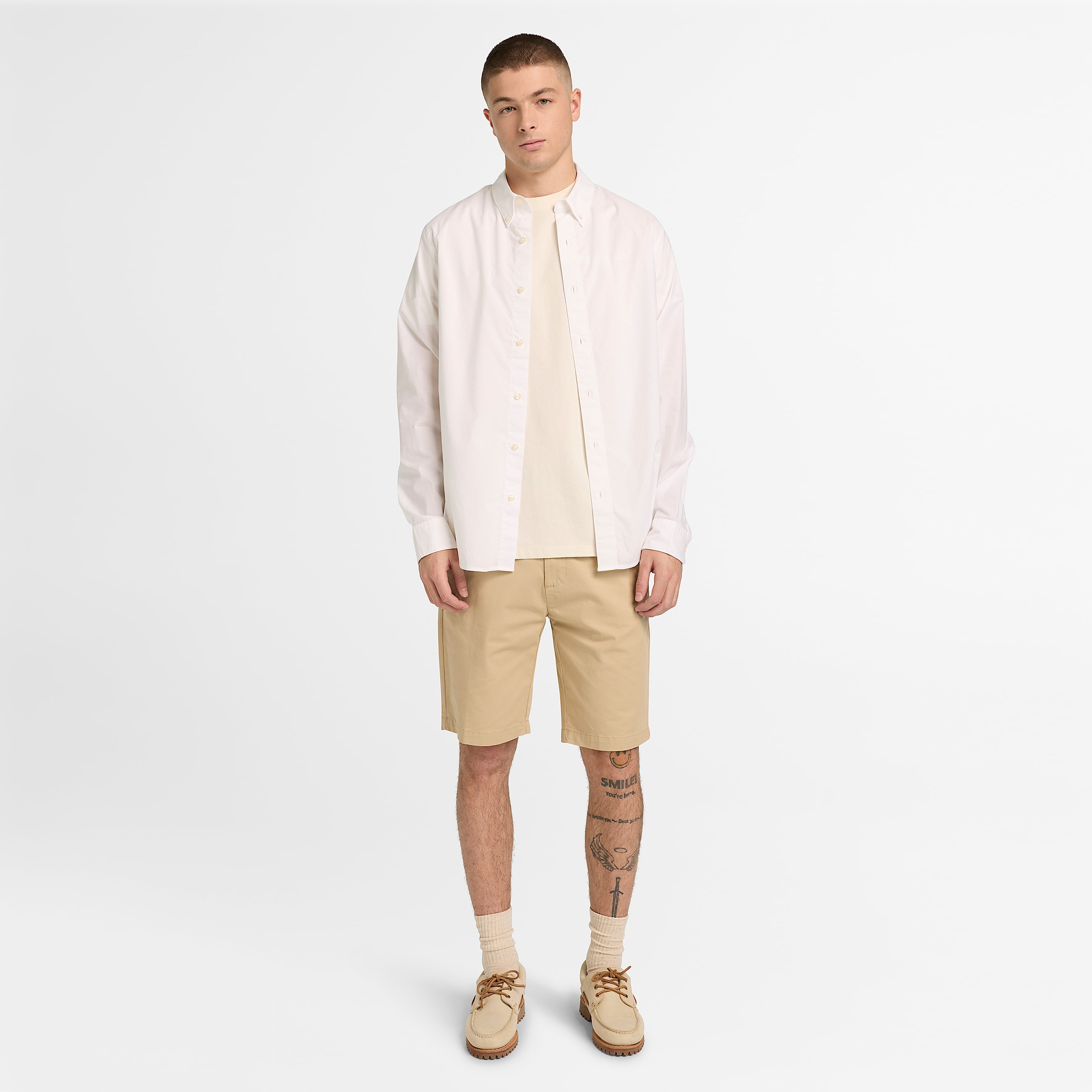 Langrmeliges Hemd aus StretchPopeline fr Herren in Wei TBL Wei ALT2