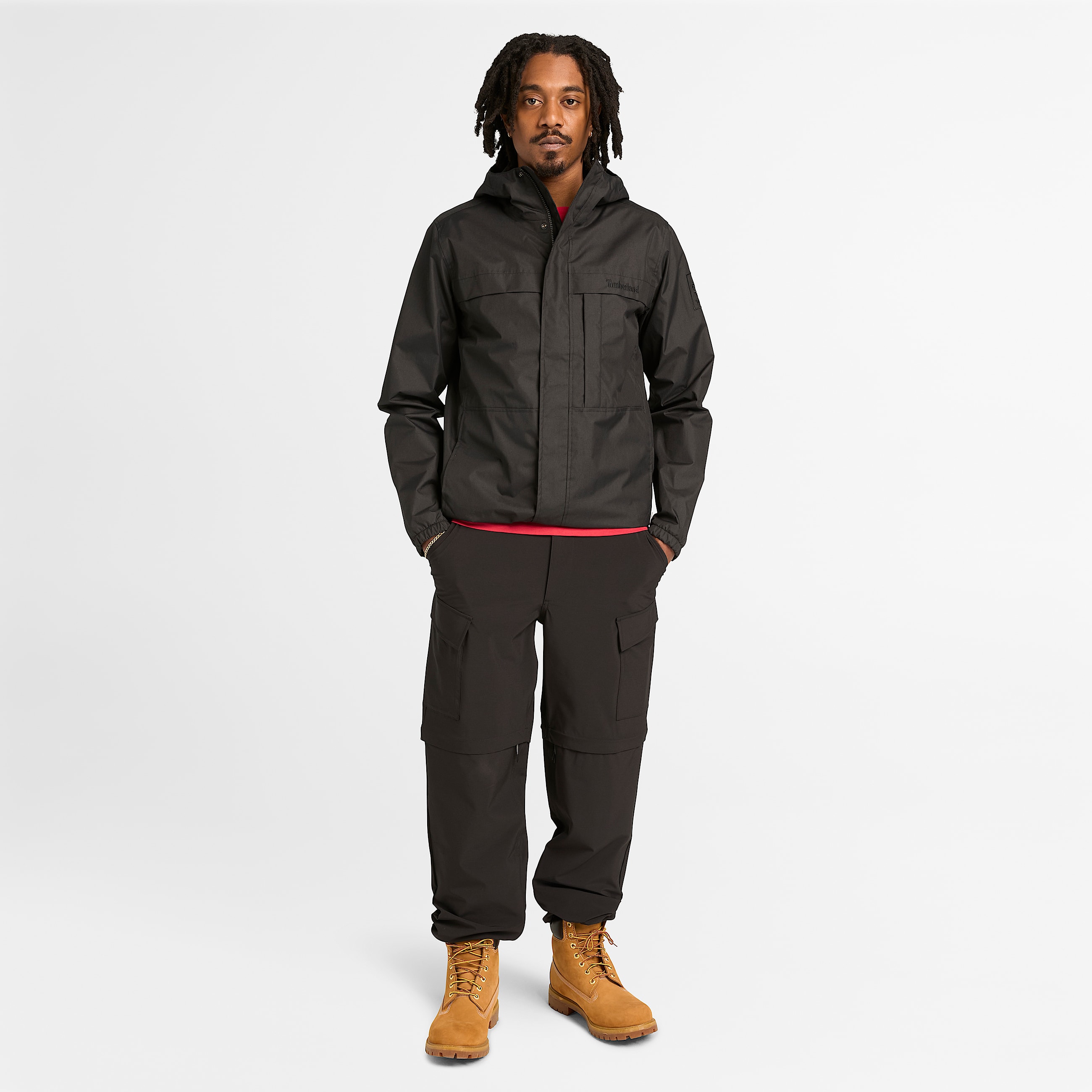 Benton Waterproof Shell Jacket for Men in Black TBL Black ALT2