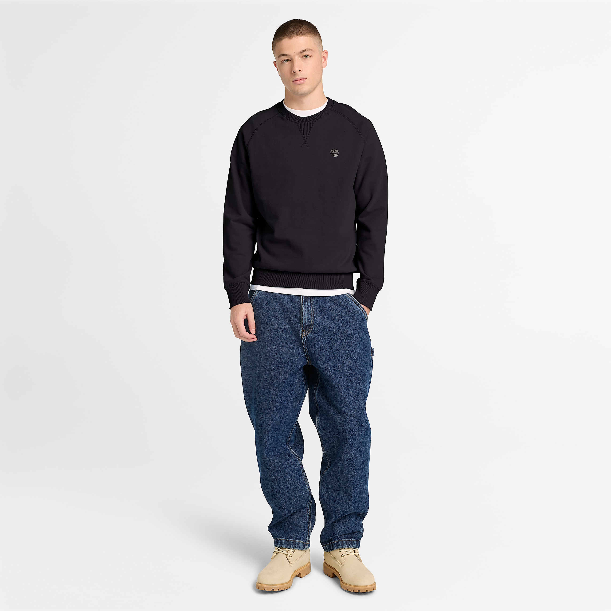 Sweat  col rond Exeter River pour homme en noir TBL noir ALT2