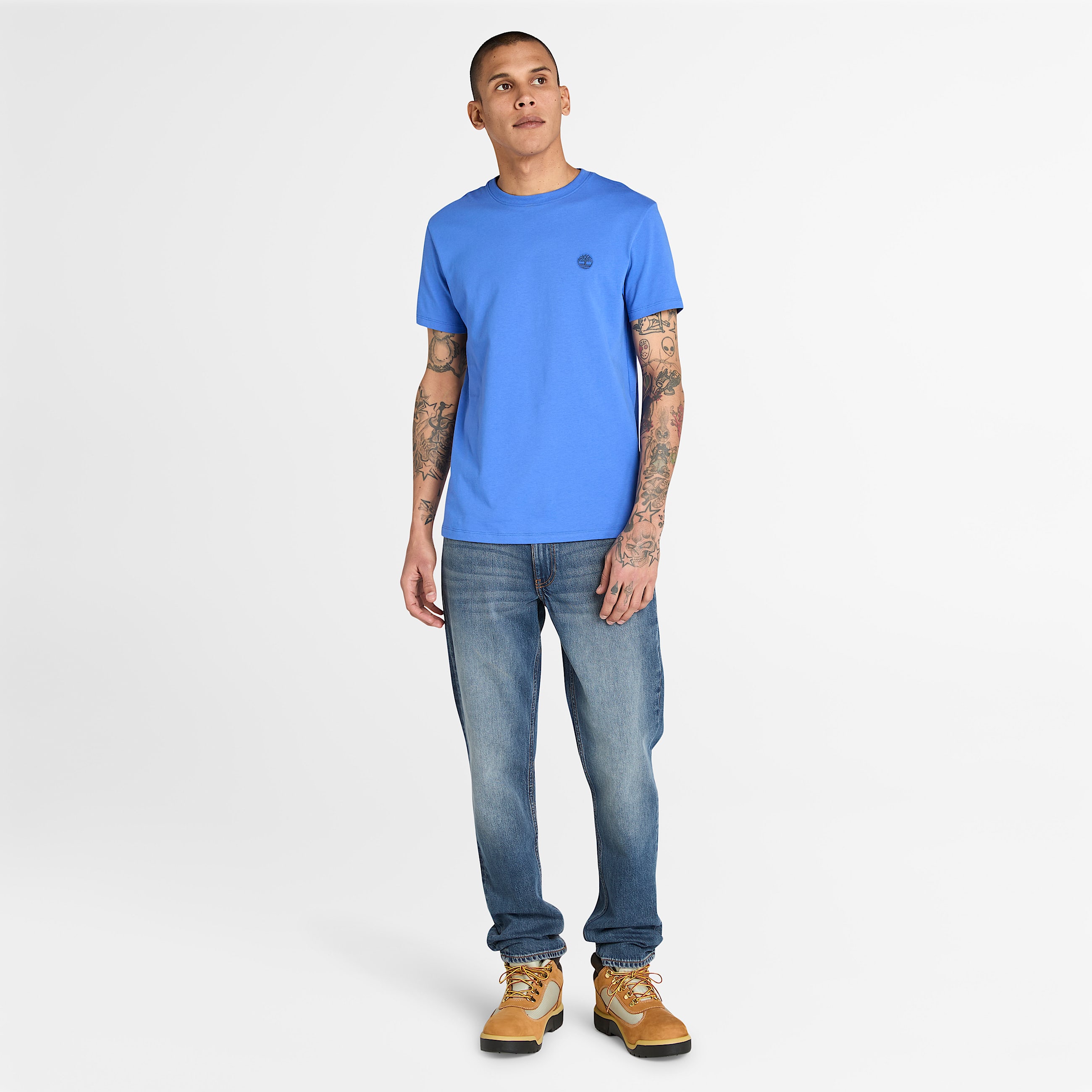 Tshirt a Maniche Corte Dunstan River da Uomo in blu TBL blu ALT2