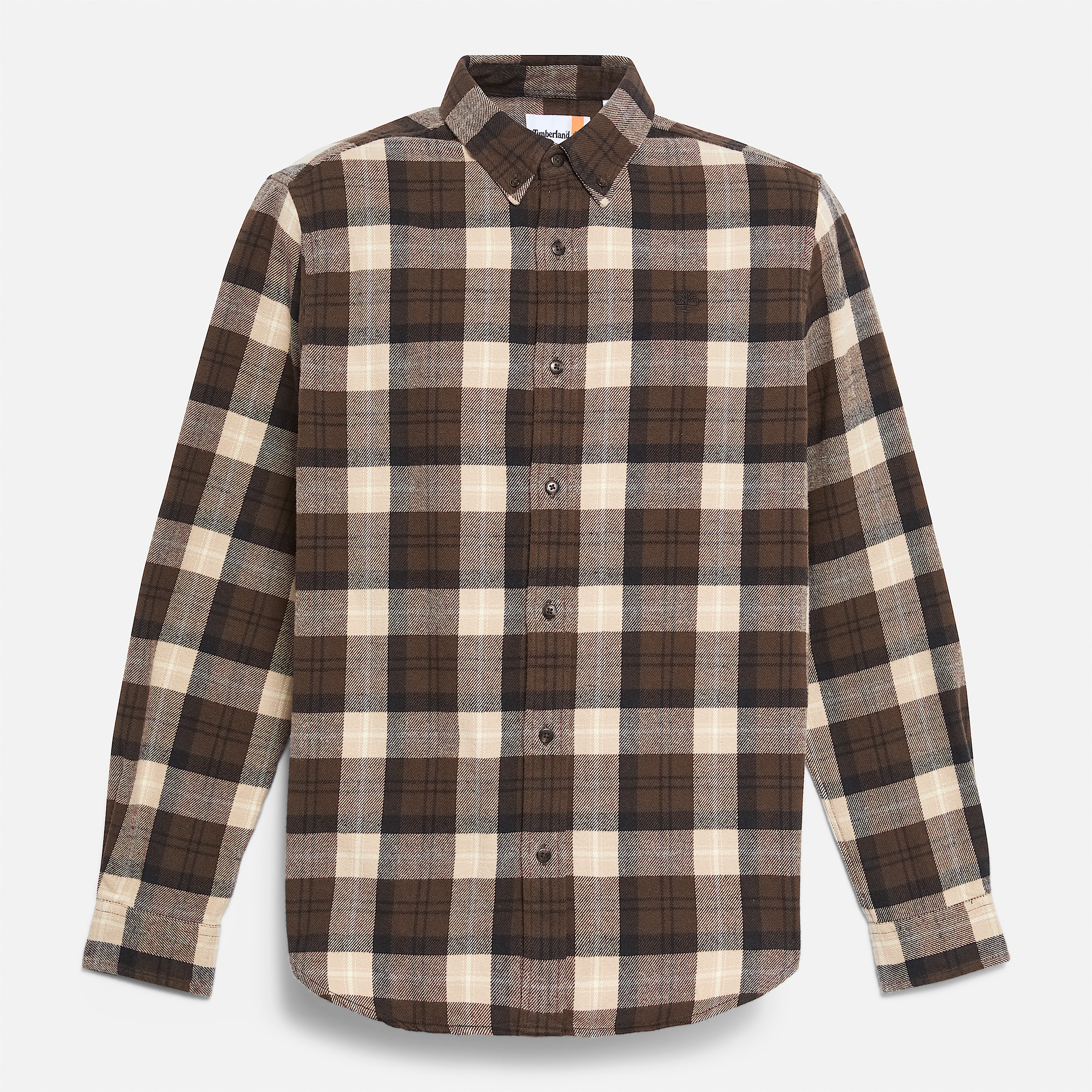 Checked Flannel Shirt for Men in Brown TBL Brown HERO