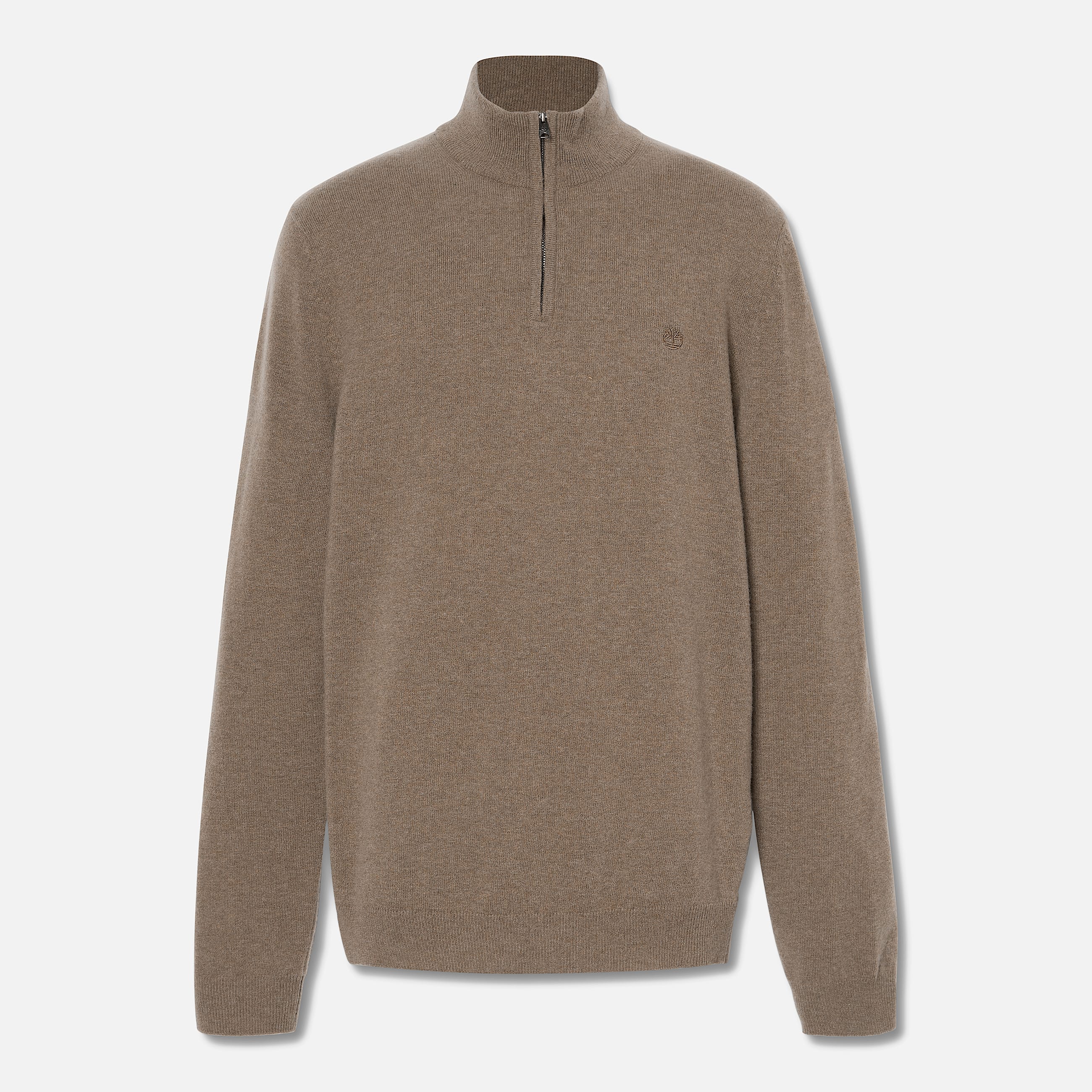 Camisola com Fecho de Correr a 14 em L Merino Cohas Brook para Homem em castanho TBL castanho HERO