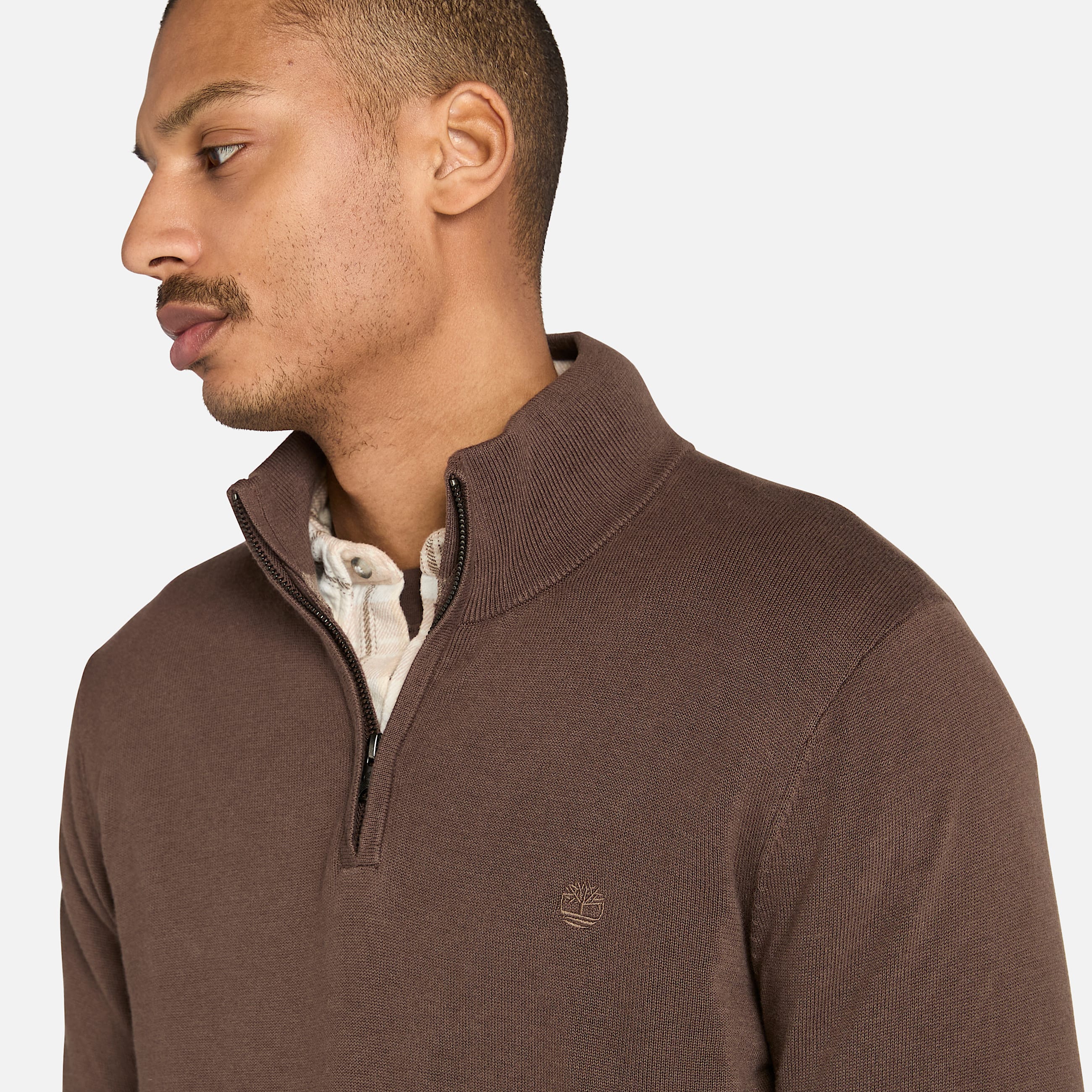 Williams River QuarterZip Jumper for Men in Brown TBL Brown ALT3