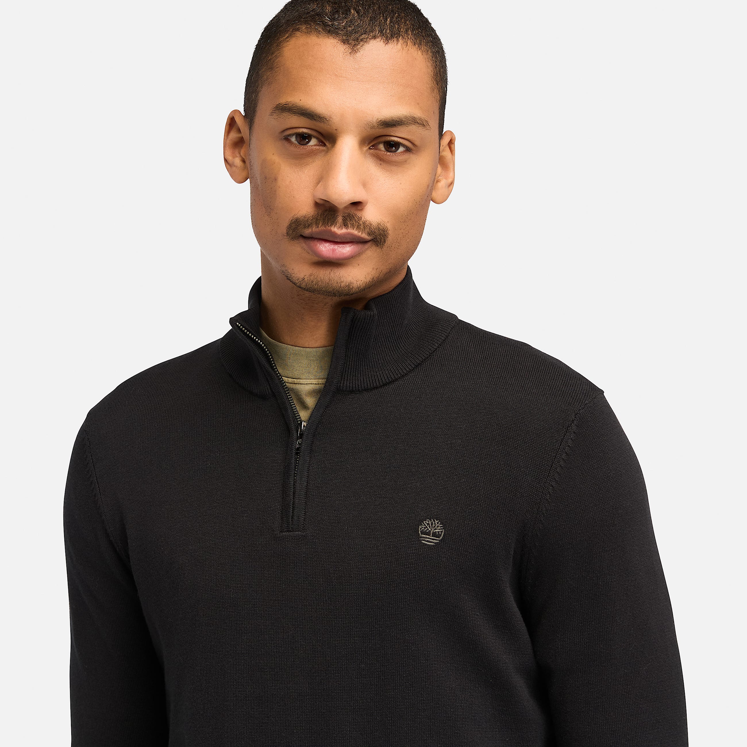 Camisola com Fecho de Correr a 14 Williams River para Homem em preto TBL preto ALT3