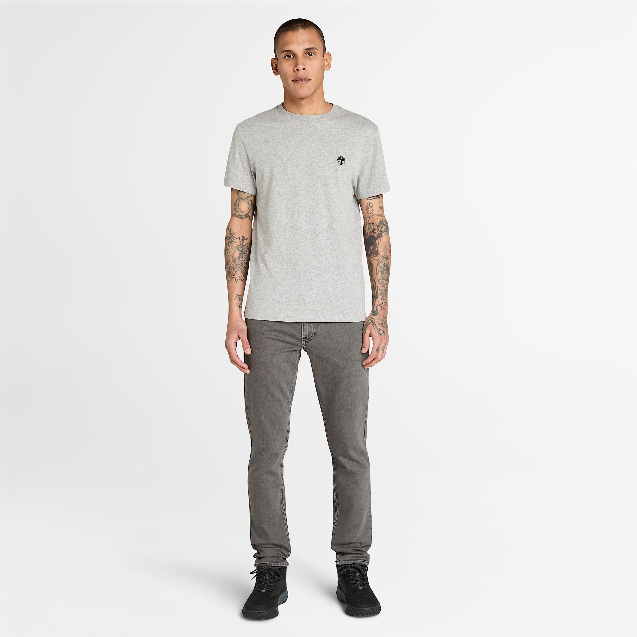 Dunstan River ShortSleeve TShirt for Men in Grey TBL Grey ALT2