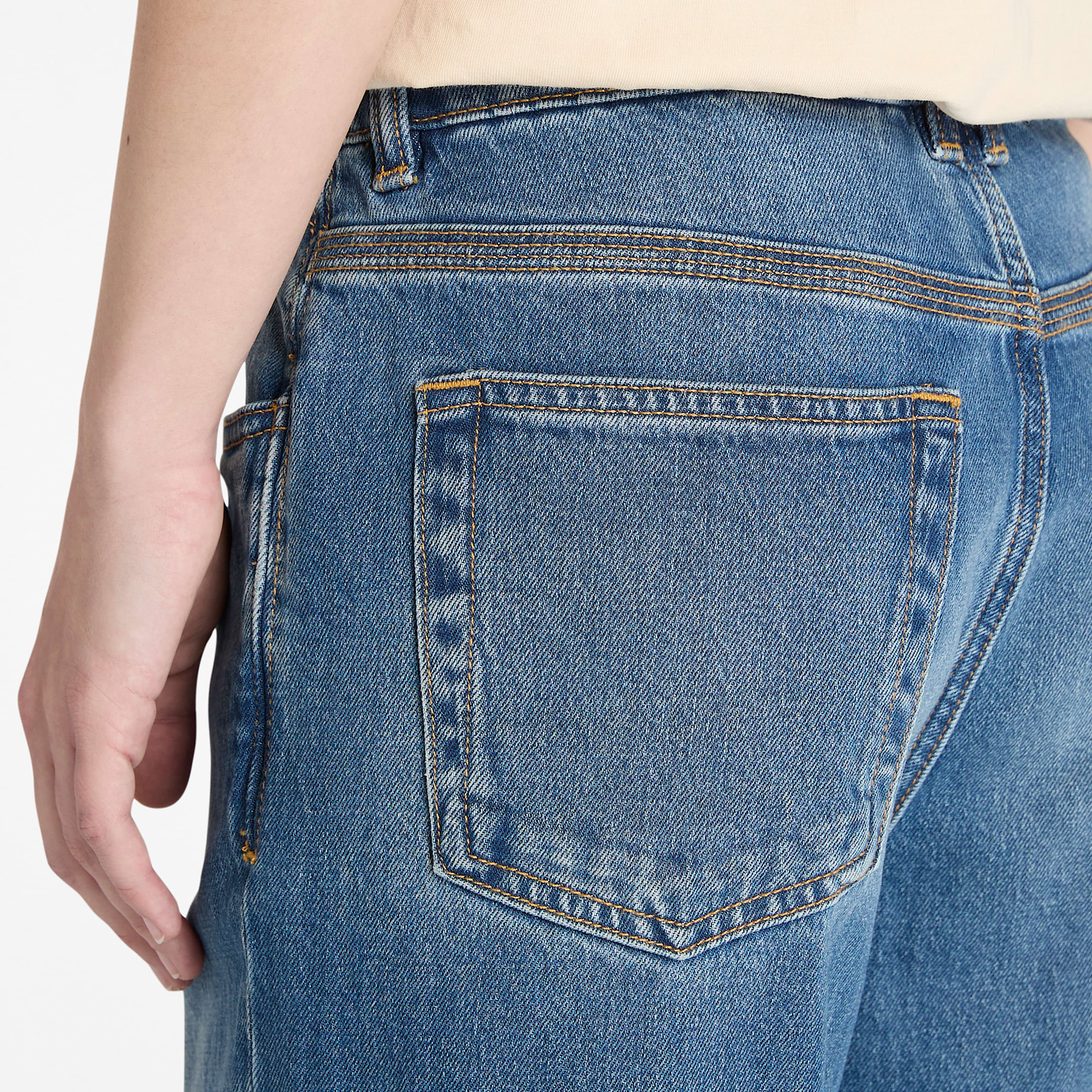 Pantaloni a Gamba Dritta in Denim da Donna in blu TBL blu ALT3