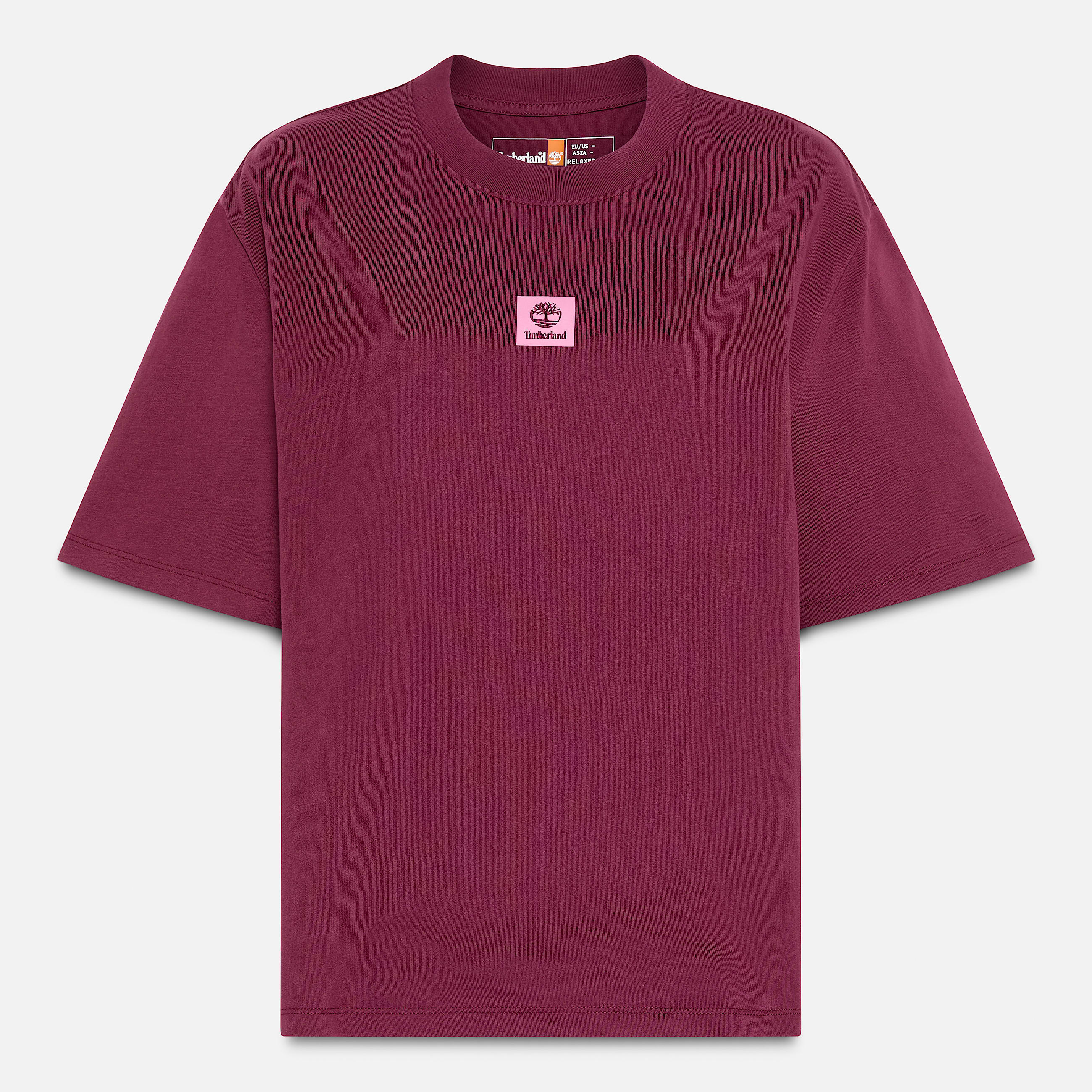Tshirt a Maniche Corte con Logo Timberland Effetto Multistrato da Donna in bordeaux TBL bordeaux HERO