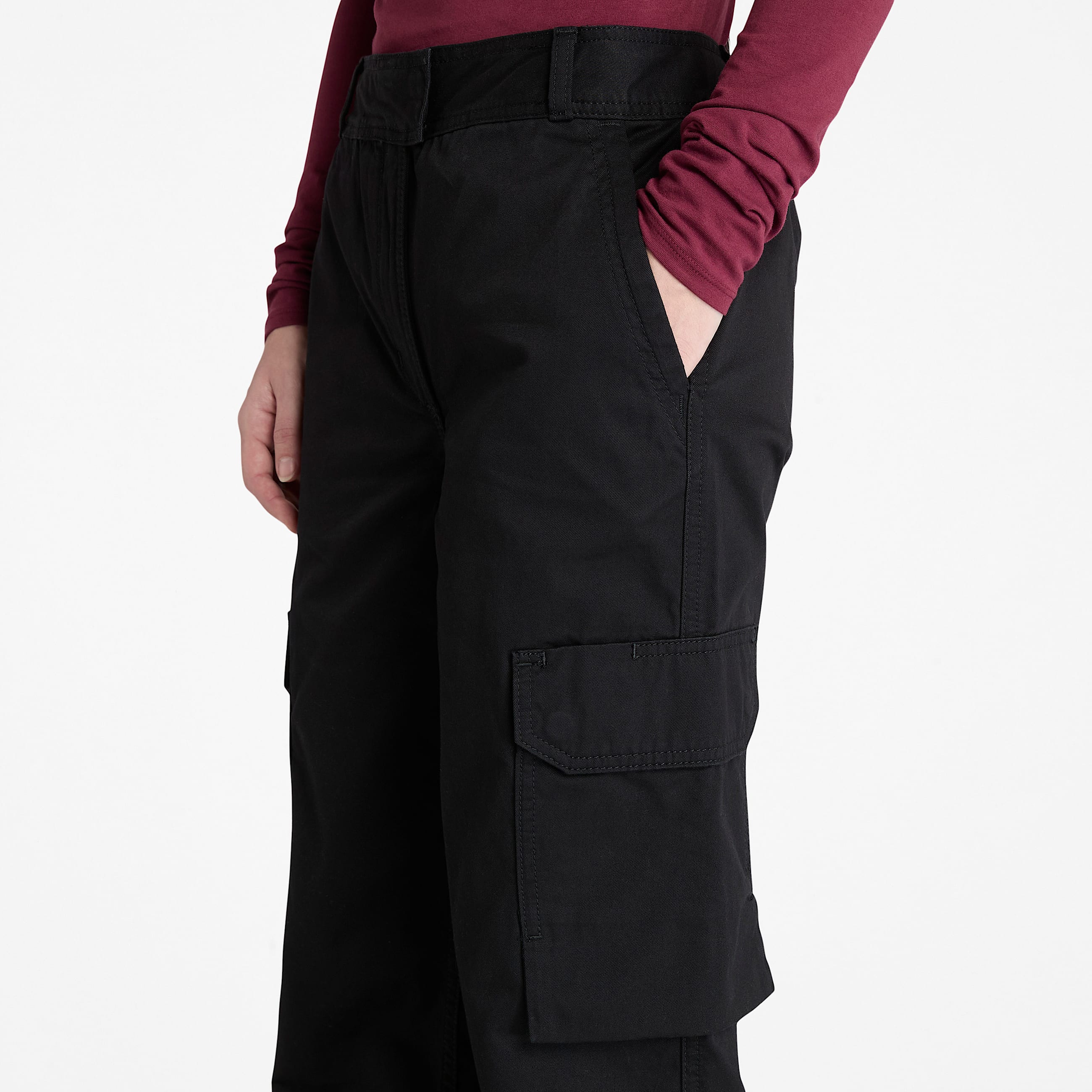 Pantaloni Cargo Brookline Utility da Donna in colore nero TBL colore nero ALT3