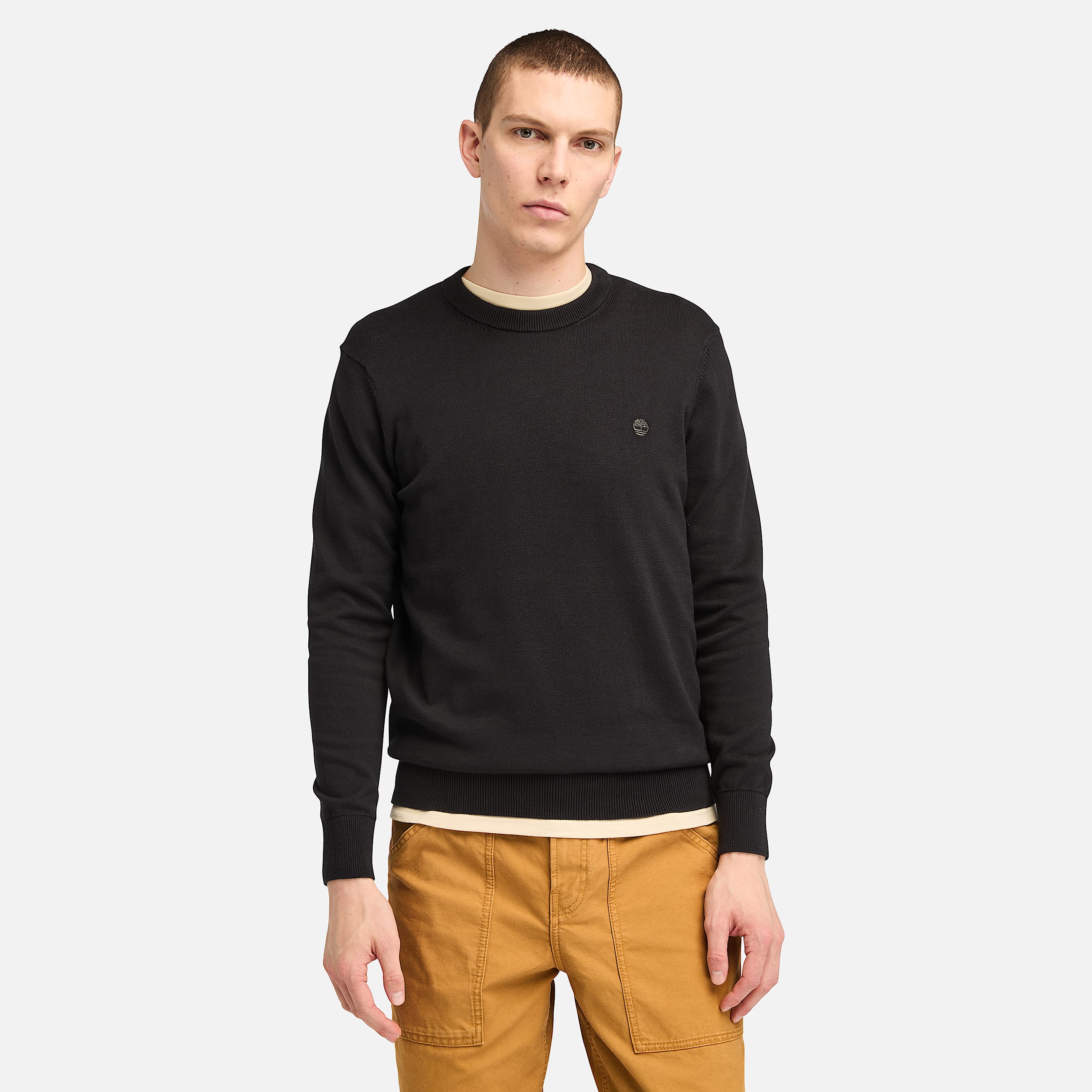 Williams River Cotton Jumper for Men in Black TBL Black ALT1