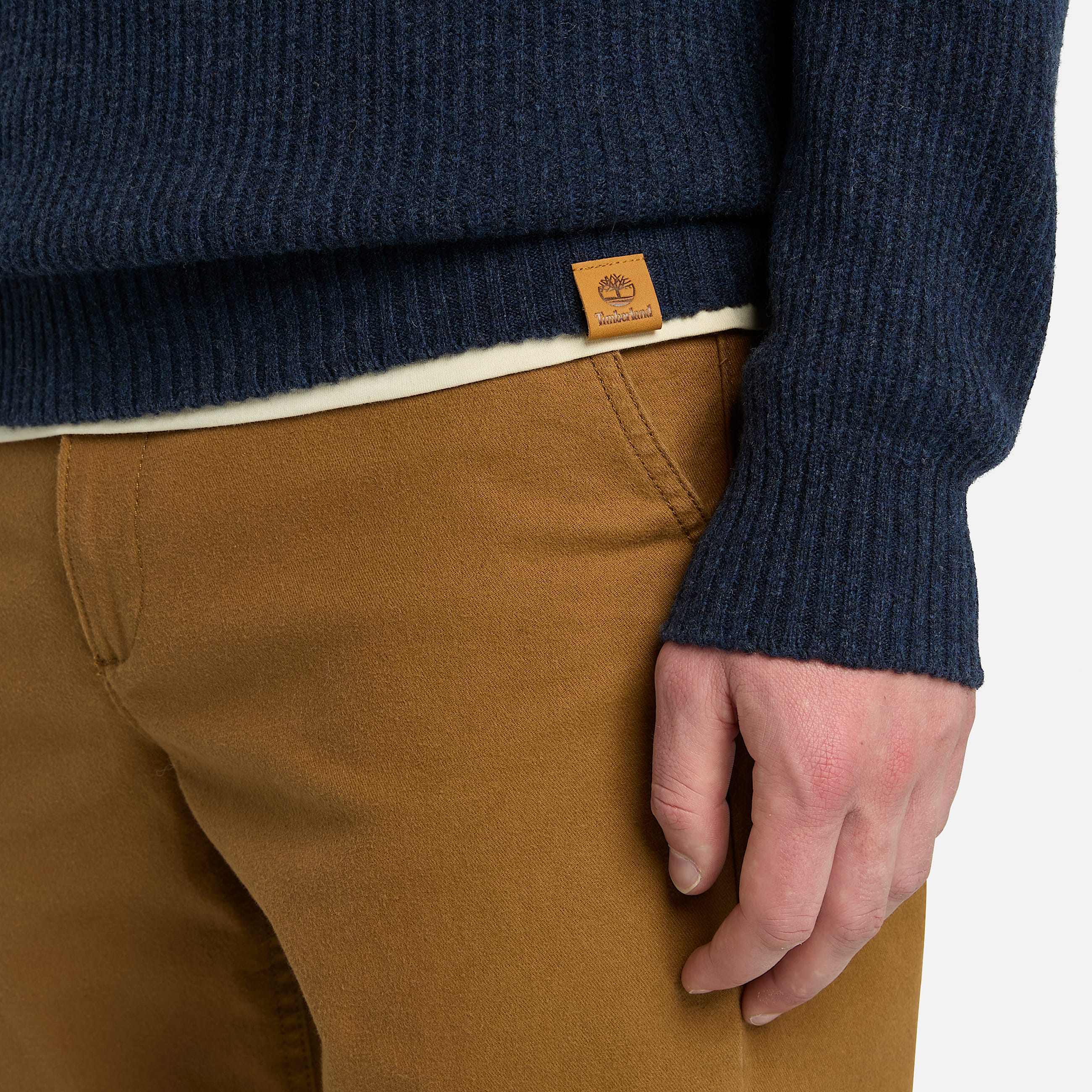 Camisola de Gola Redonda com Mangas Ragl Phillips Brook para Homem em azulescuro TBL azul ALT3