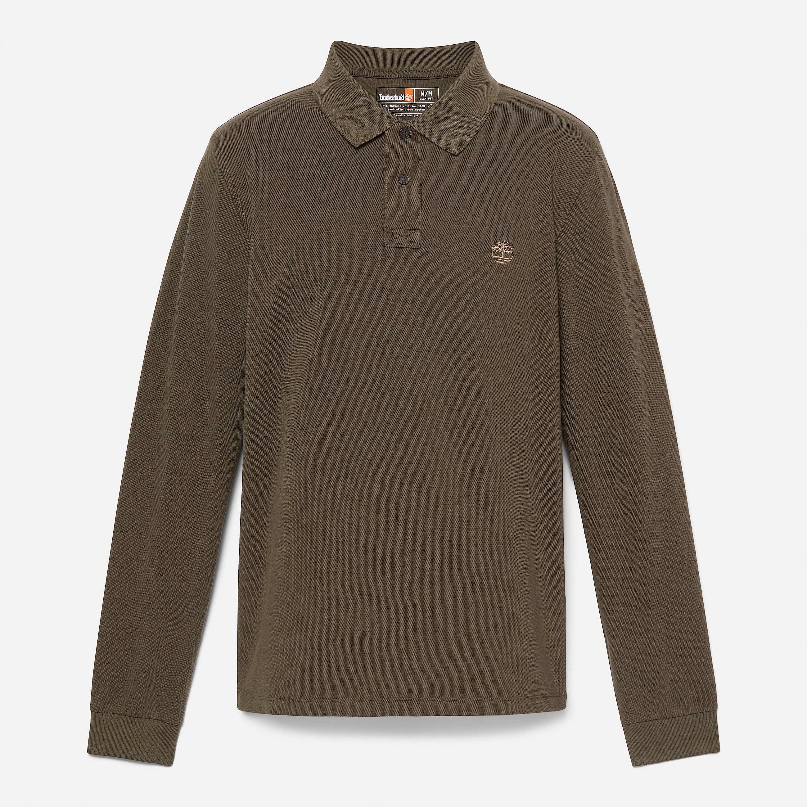 Millers River LongSleeve Pique Polo for Men in Green TBL Green HERO