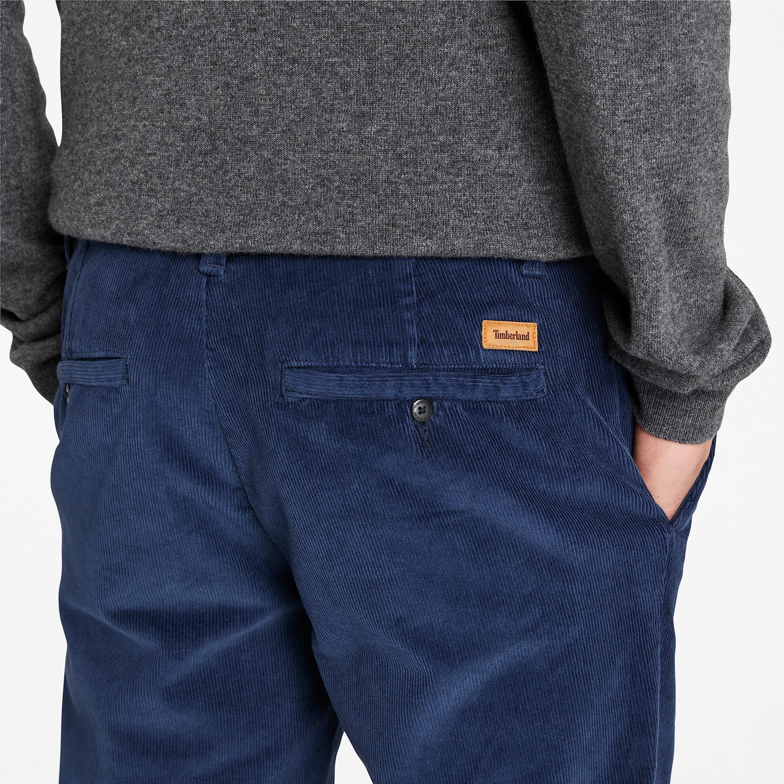 Calas em Bombazina Claremont para Homem em azulescuro TBL azul ALT3