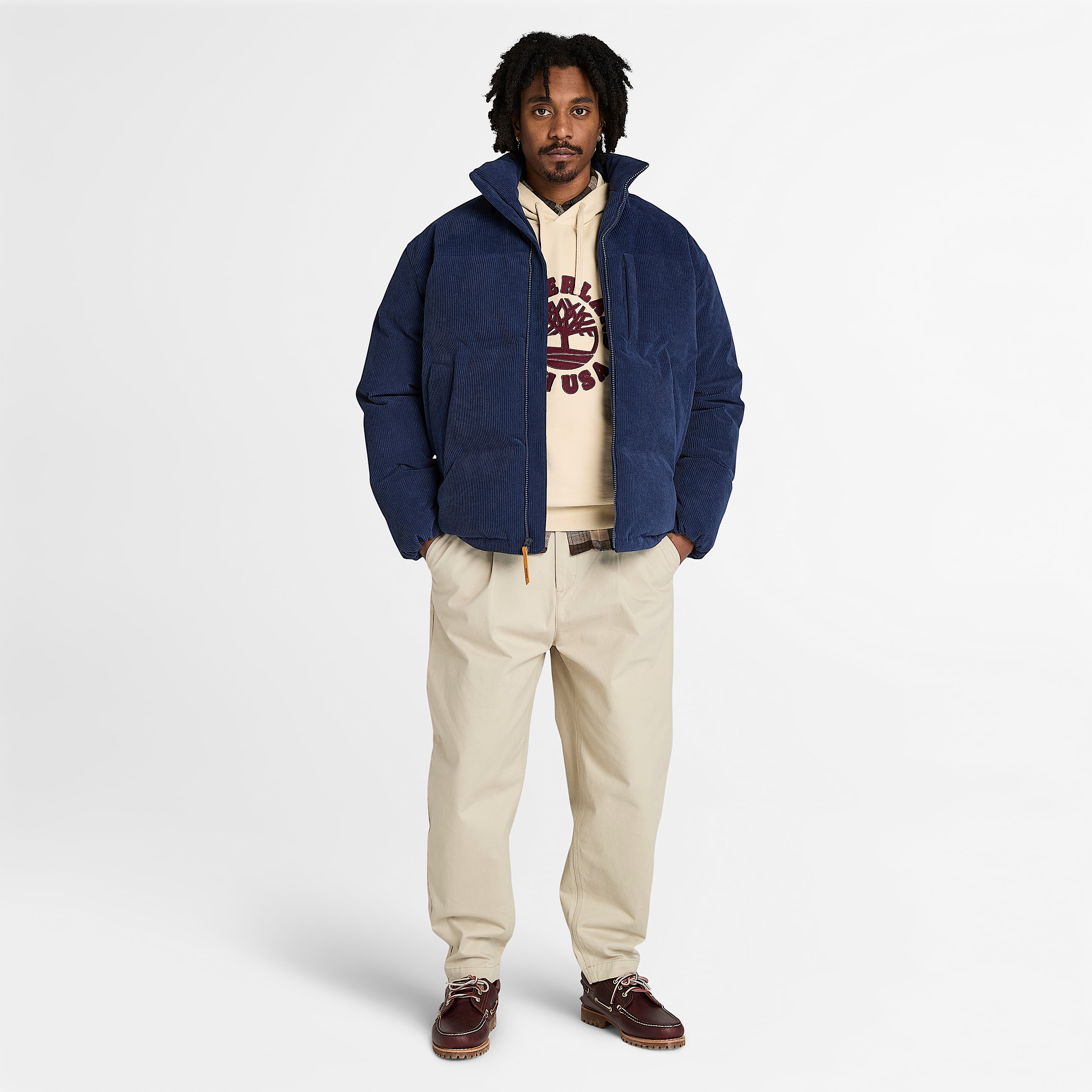 Camisola com Capuz Grfica Holiday para Homem em bege TBL bege ALT2