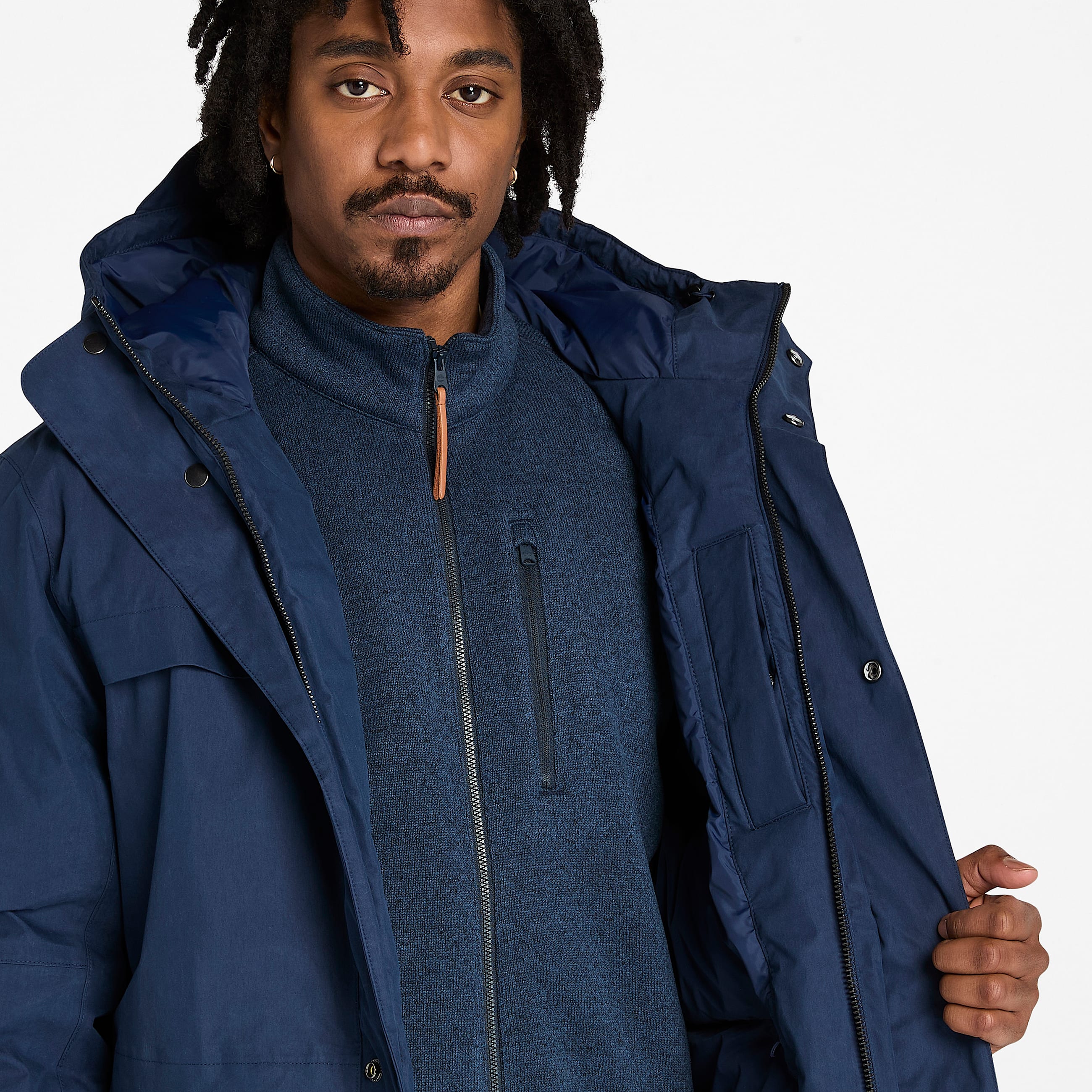 Wilmington Down Parka for Men in Dark Blue TBL Blue ALT5