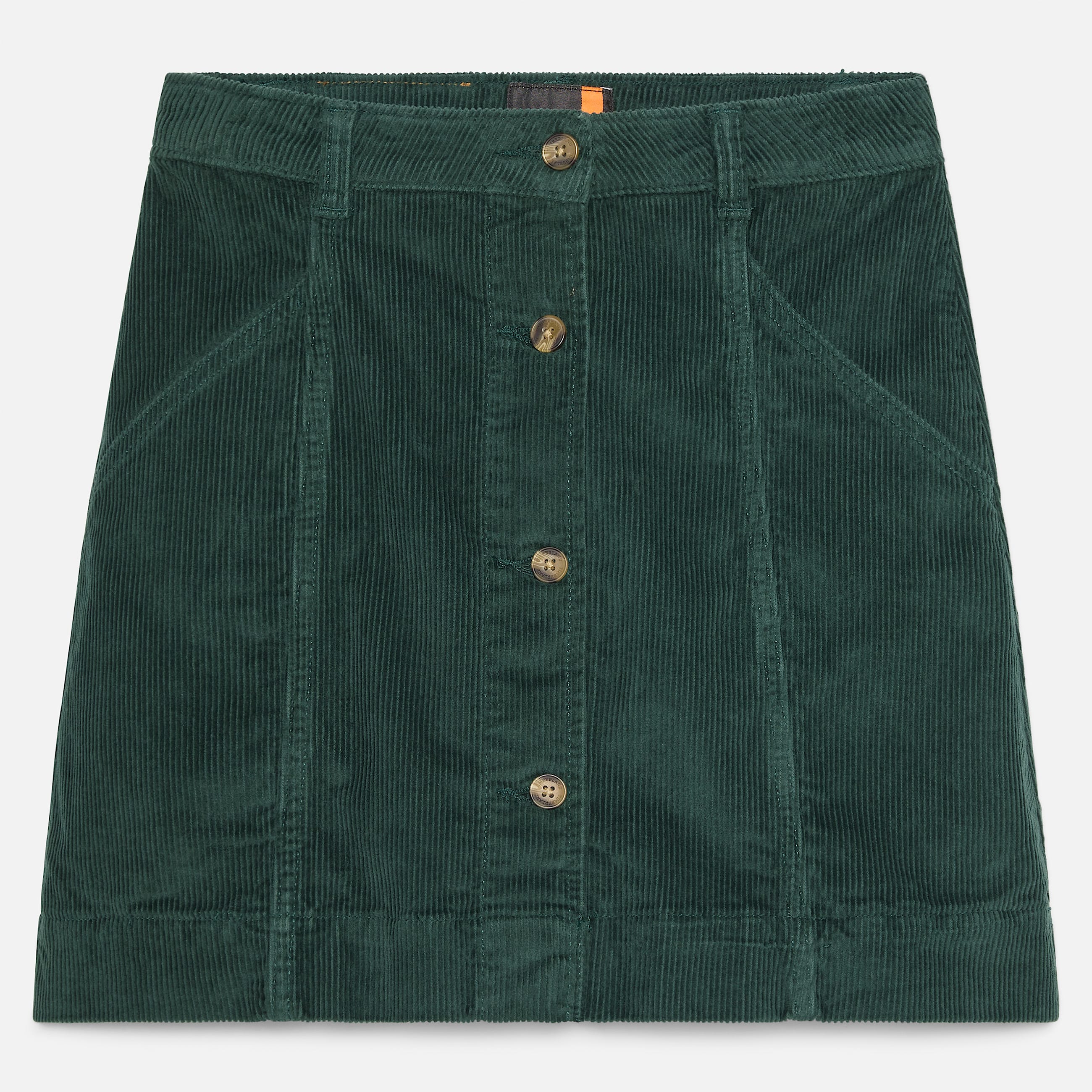 Washed Corduroy Skirt for Women in Dark Green TBL Green HERO