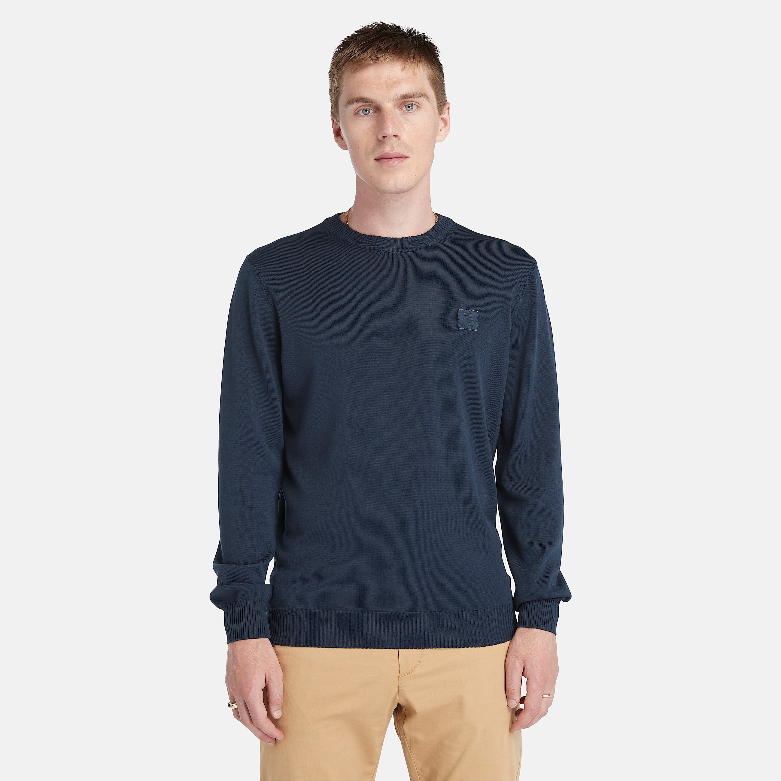 Merrymack River Garment Dyed Jumper for Men in Blue TBL Bl ALT1