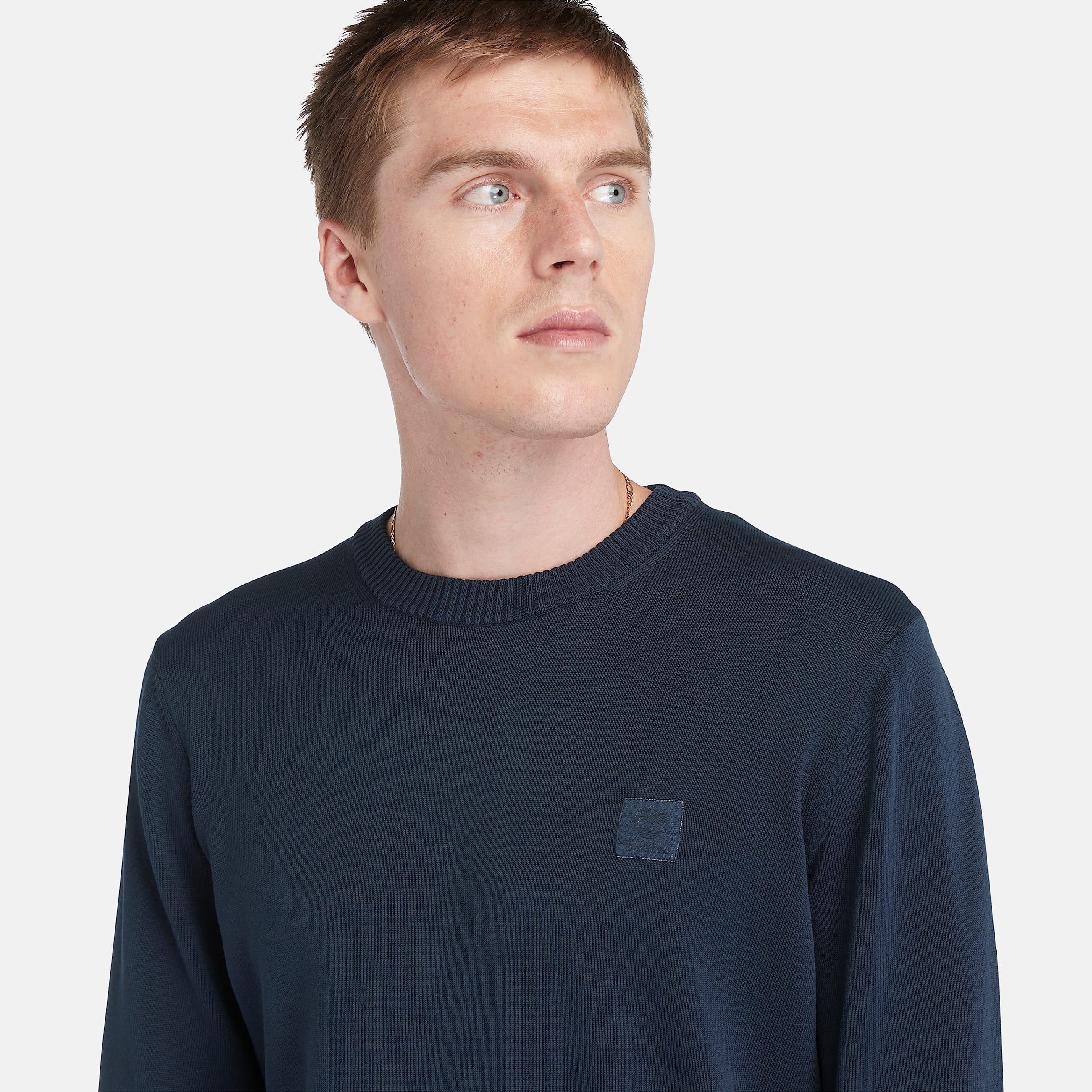 Merrymack River Garment Dyed Jumper for Men in Blue TBL Bl ALT3