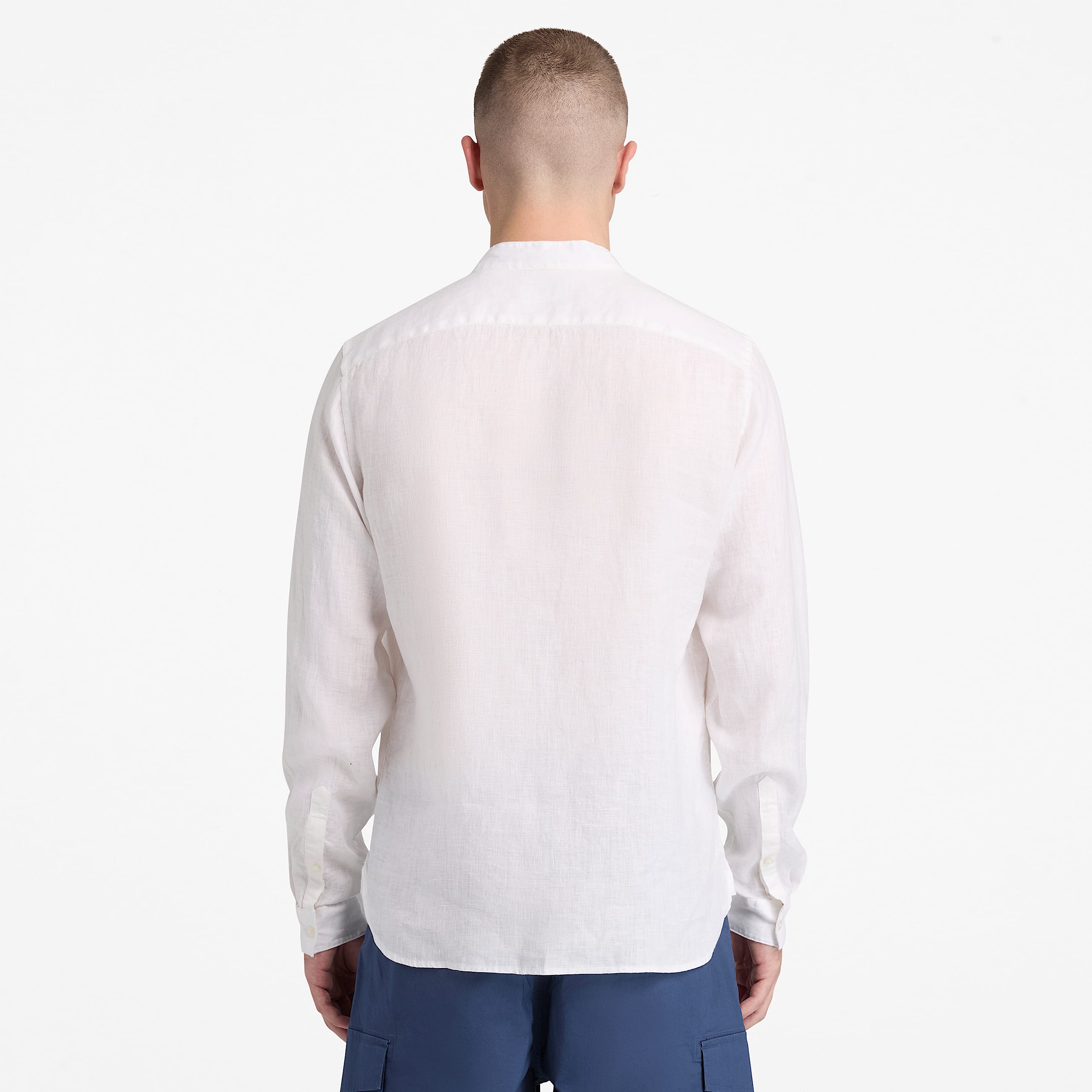 Mill Brook Linen Shirt for Men in White TBL White ALT8