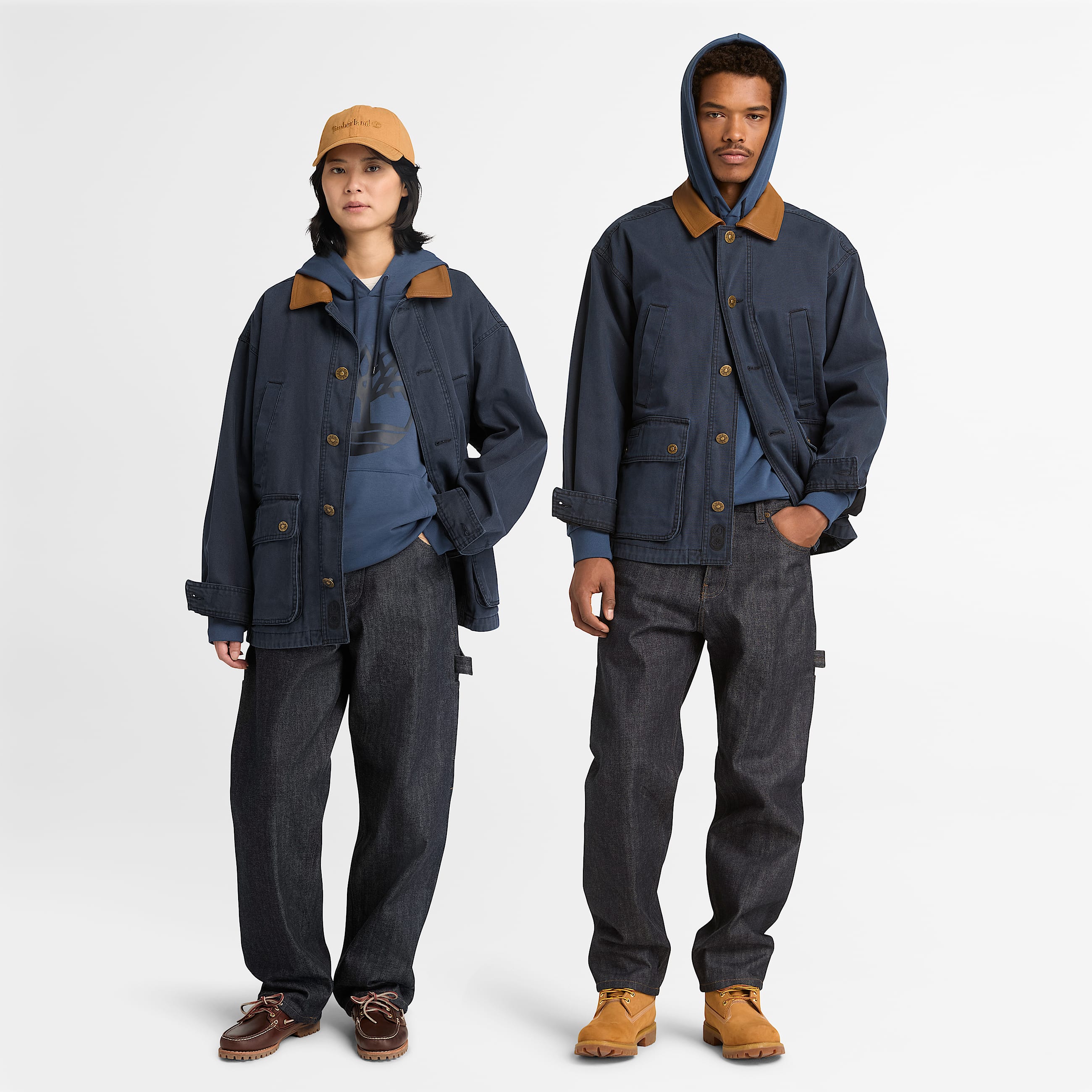 All Gender Wenham Canvas Field Coat in BlackDark Blue TBL Black ALT1