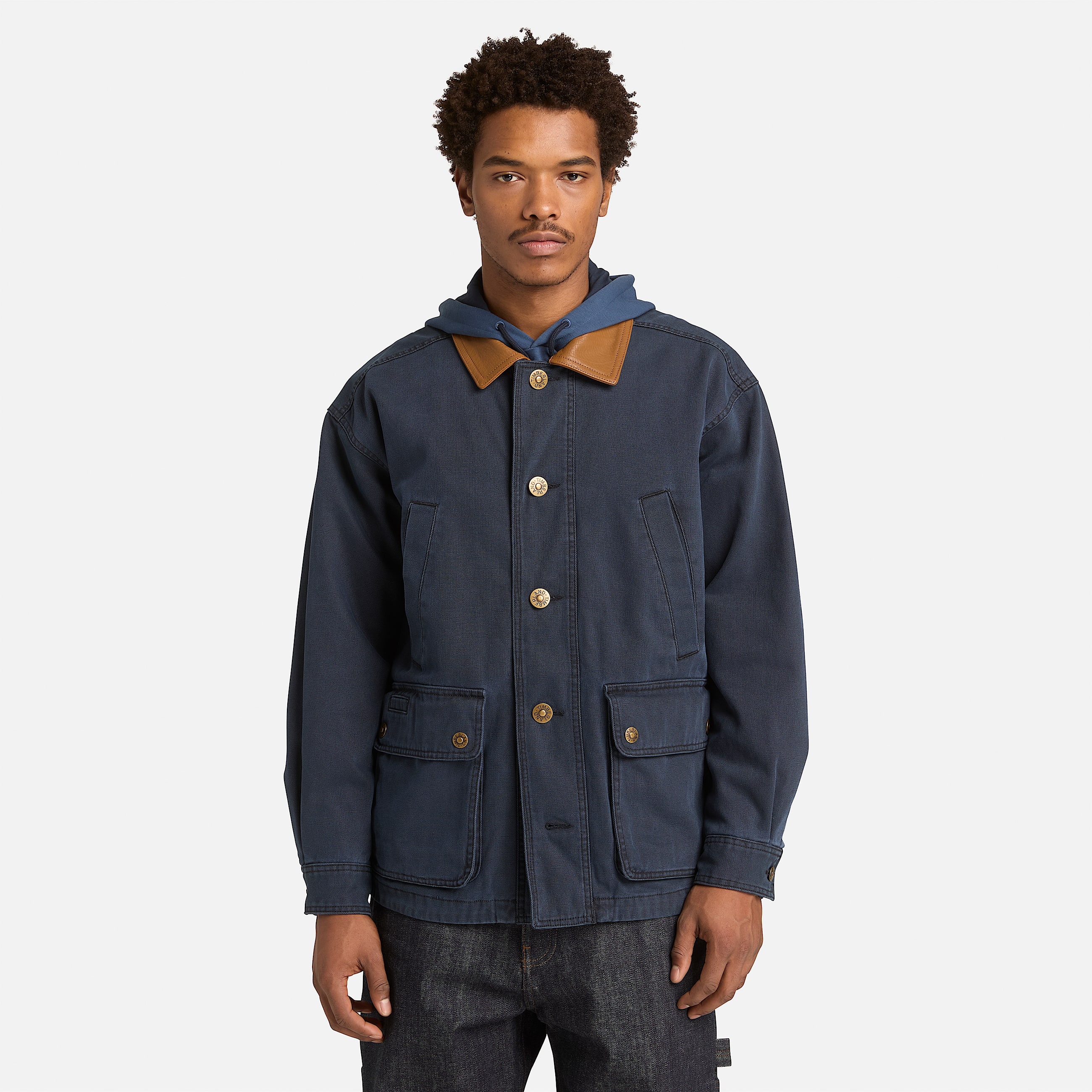 All Gender Wenham Canvas Field Coat in BlackDark Blue TBL Black ALT3