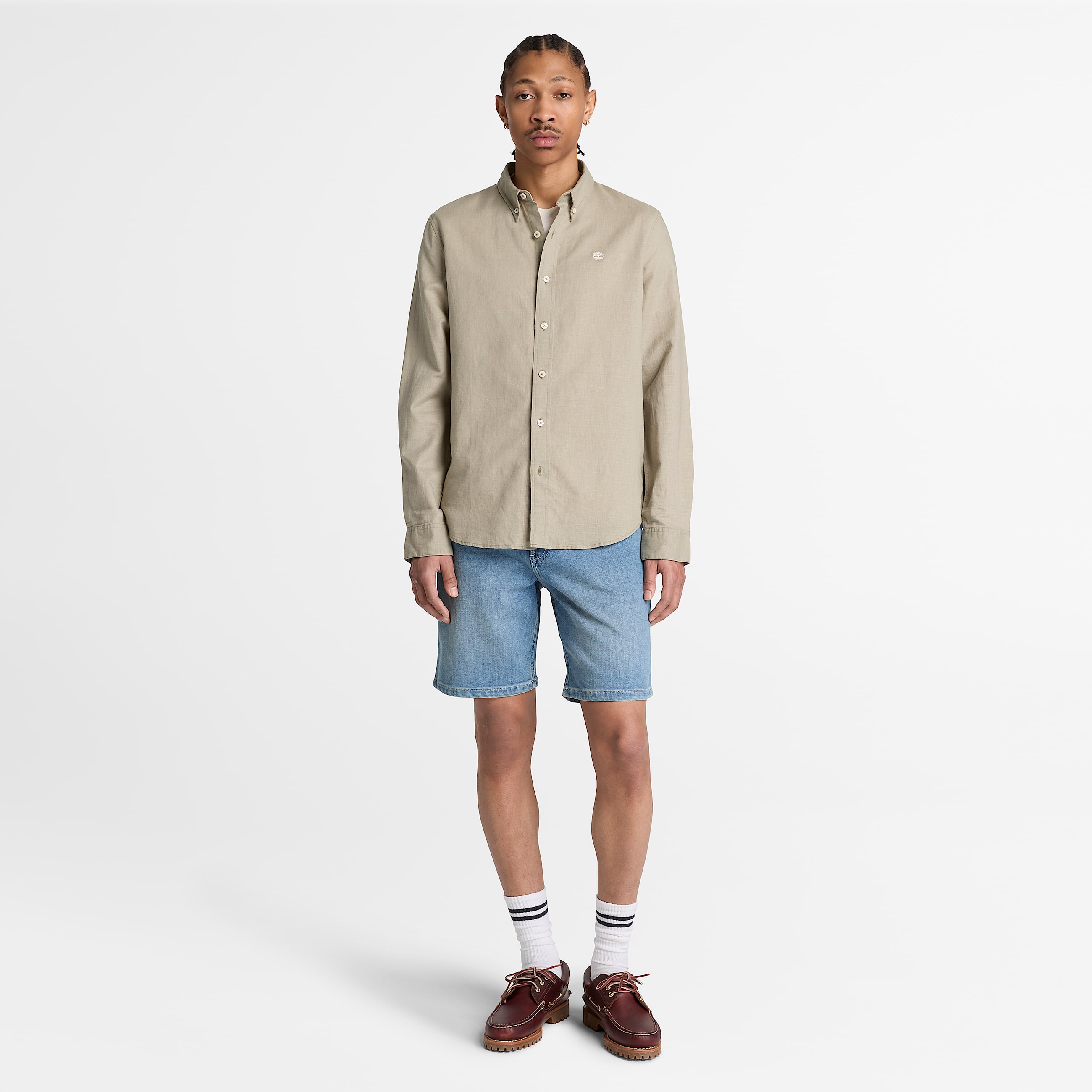 Lovell Lake BottonDownLangarmshirt fr Herren in Grau TBL Grau ALT2