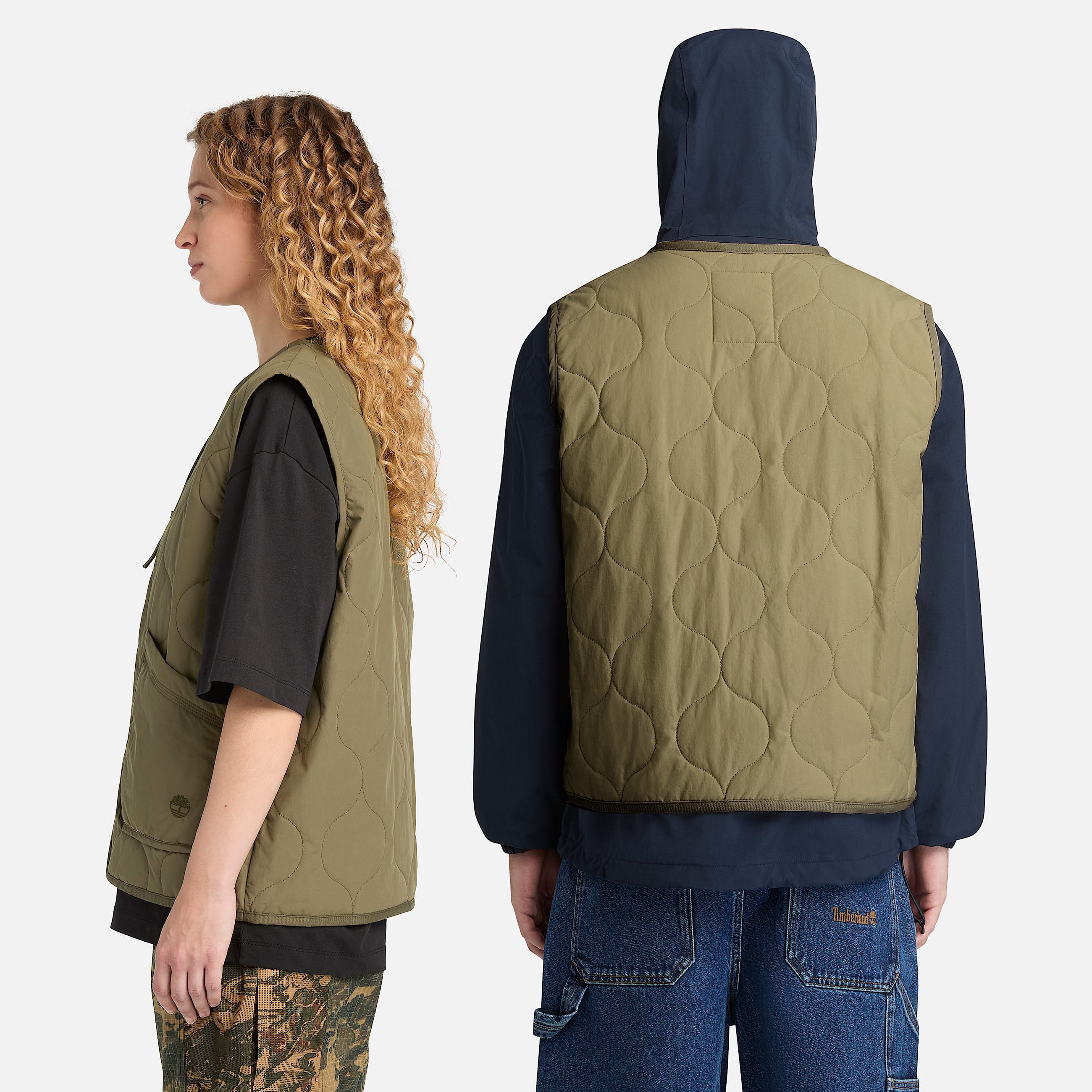 All Gender Quilted Vest in Green TBL No Color ALT2
