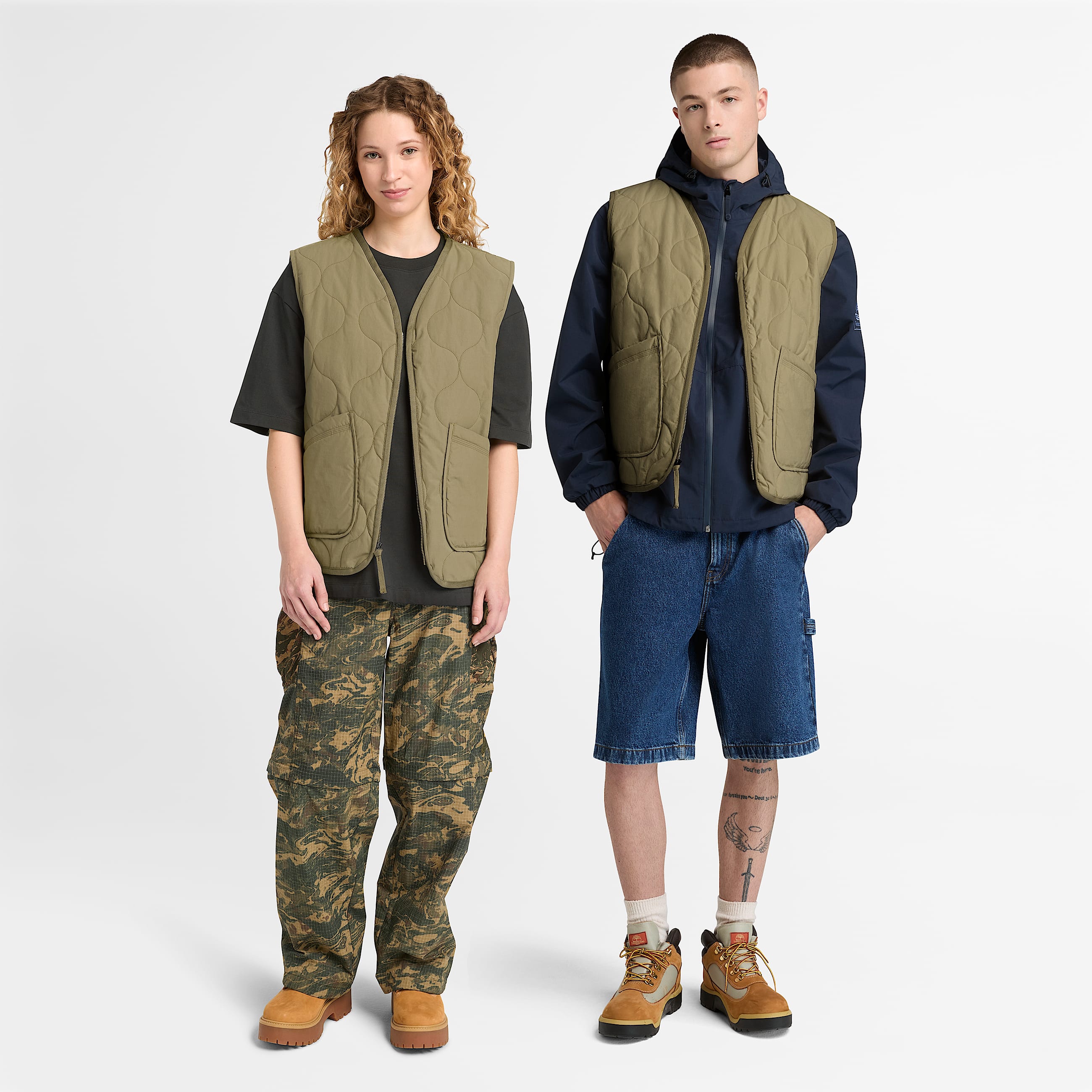 All Gender Quilted Vest in Green TBL No Color ALT1