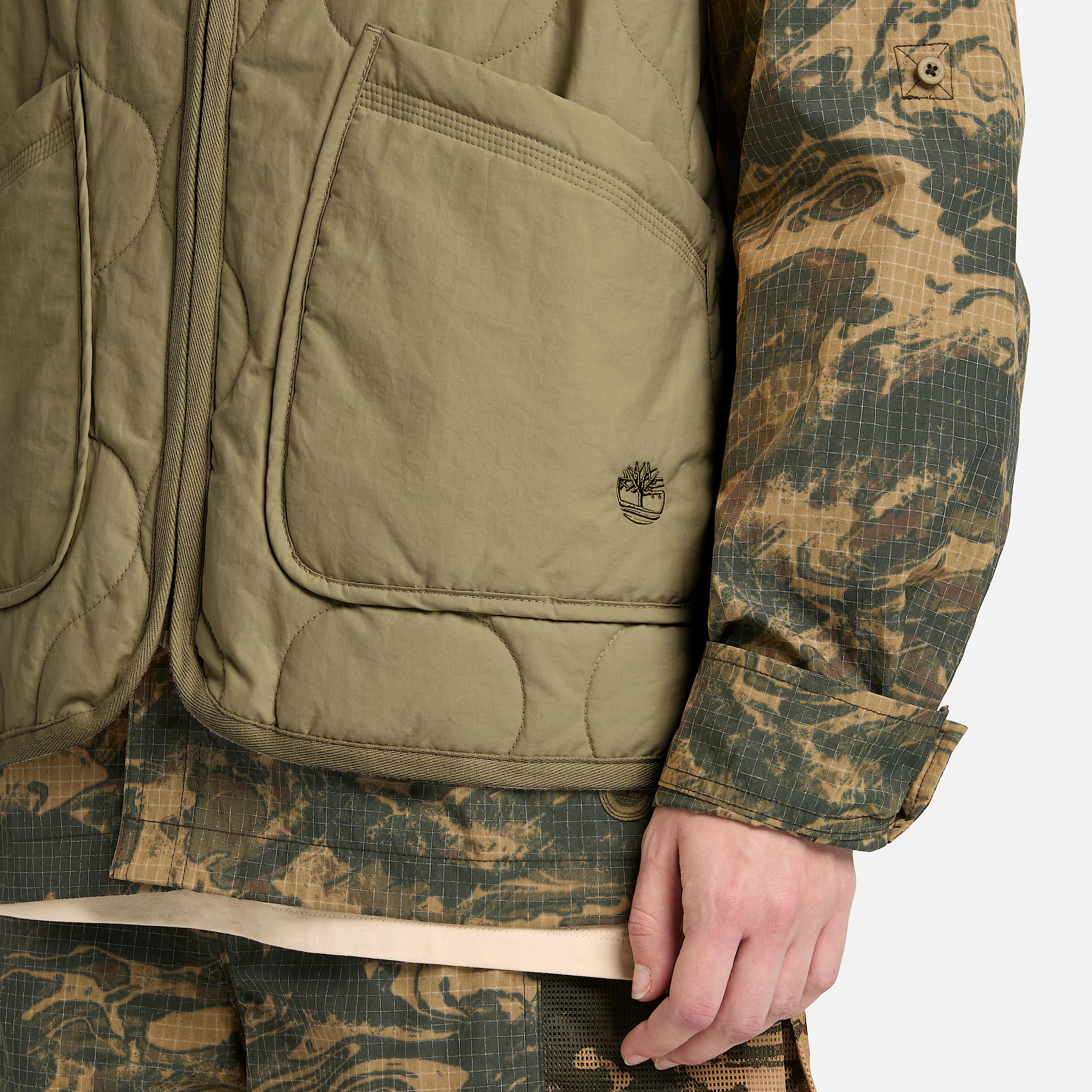 All Gender Quilted Vest in Green TBL No Color ALT4