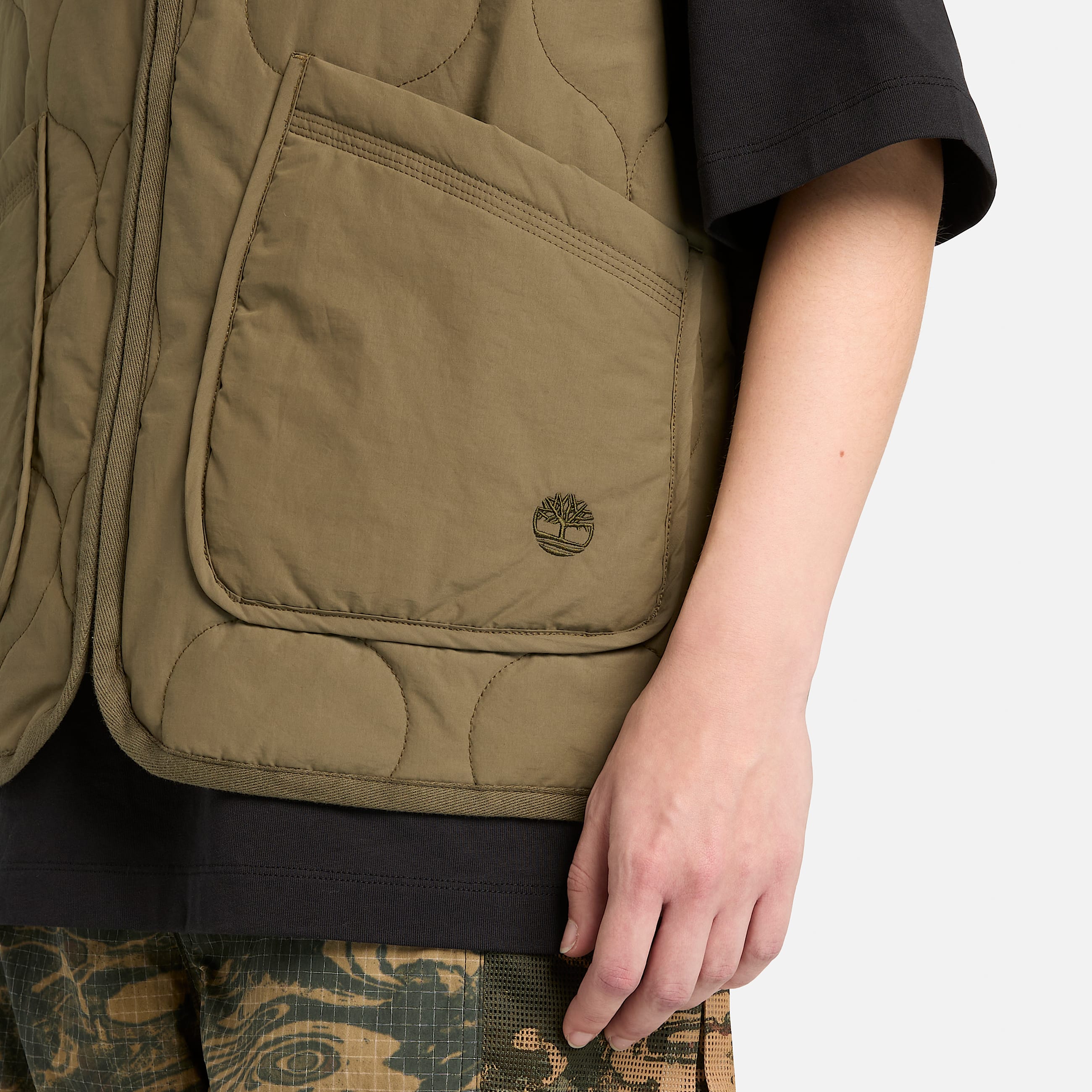 All Gender Quilted Vest in Green TBL No Color ALT3