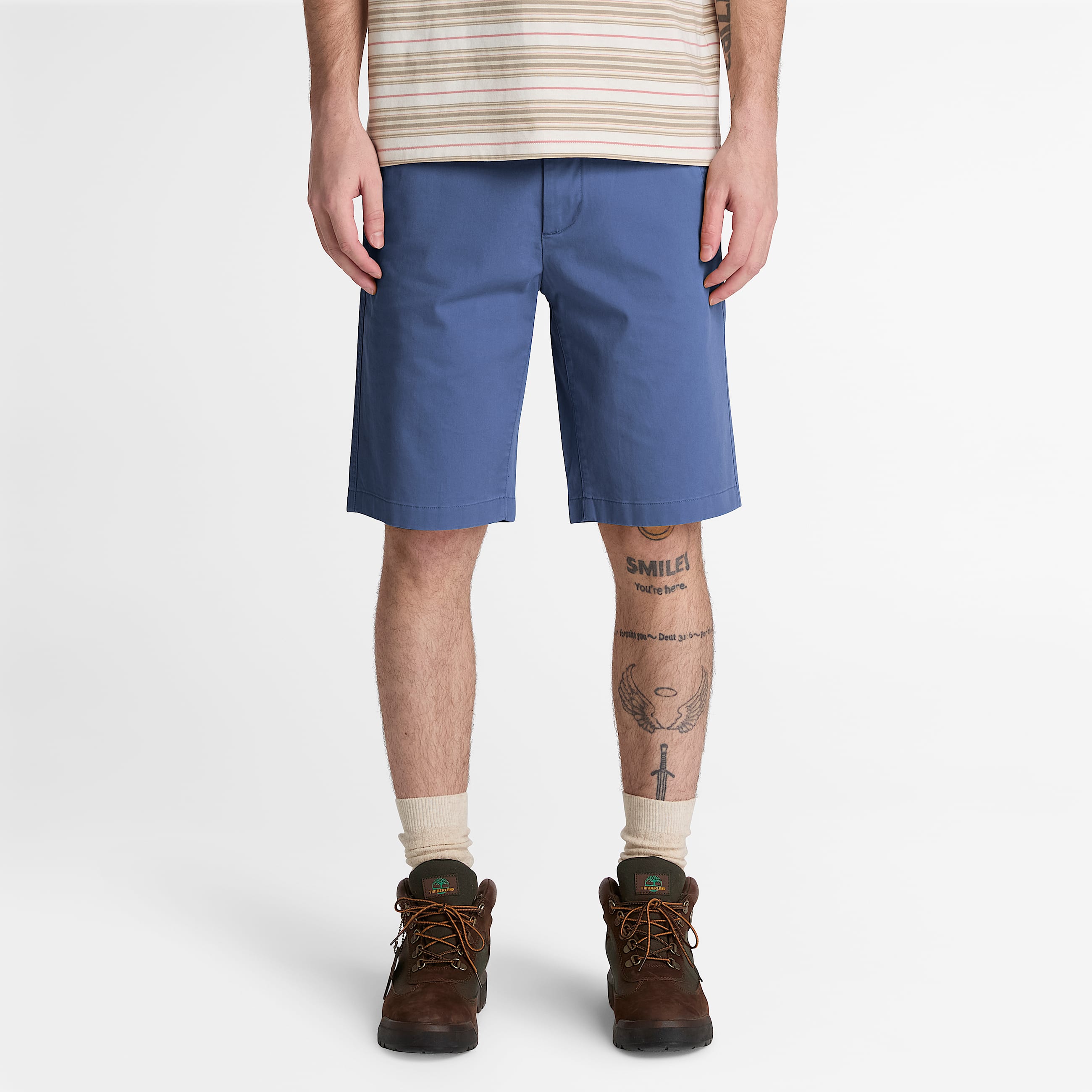 Topsfield Twill Chino Short for Men in Blue TBL Blue ALT1